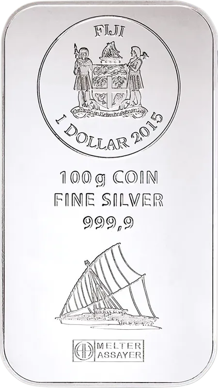 100g silver Fiji coin bar