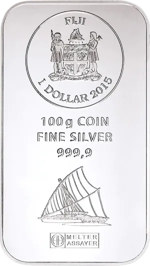 100g silver Fiji coin bar