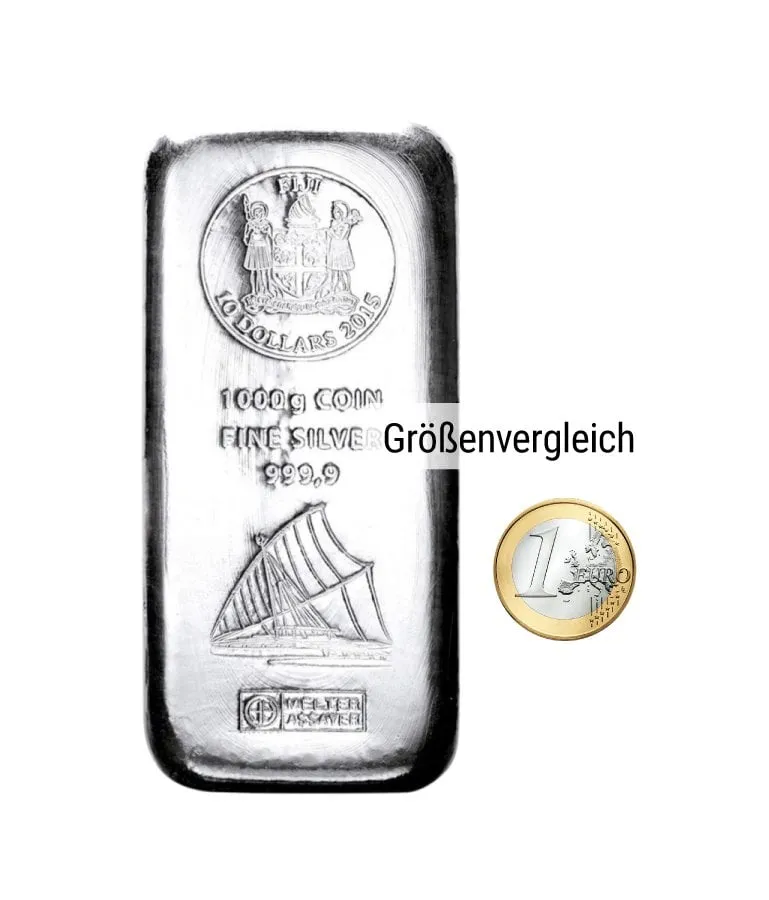 1kg Silver Fiji Coin Bar (Argor Heraeus)