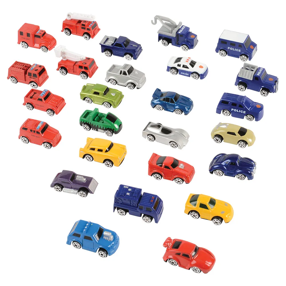 28-Piece Die Cast Micro Racers Playset with Pop-Up Cityscapes