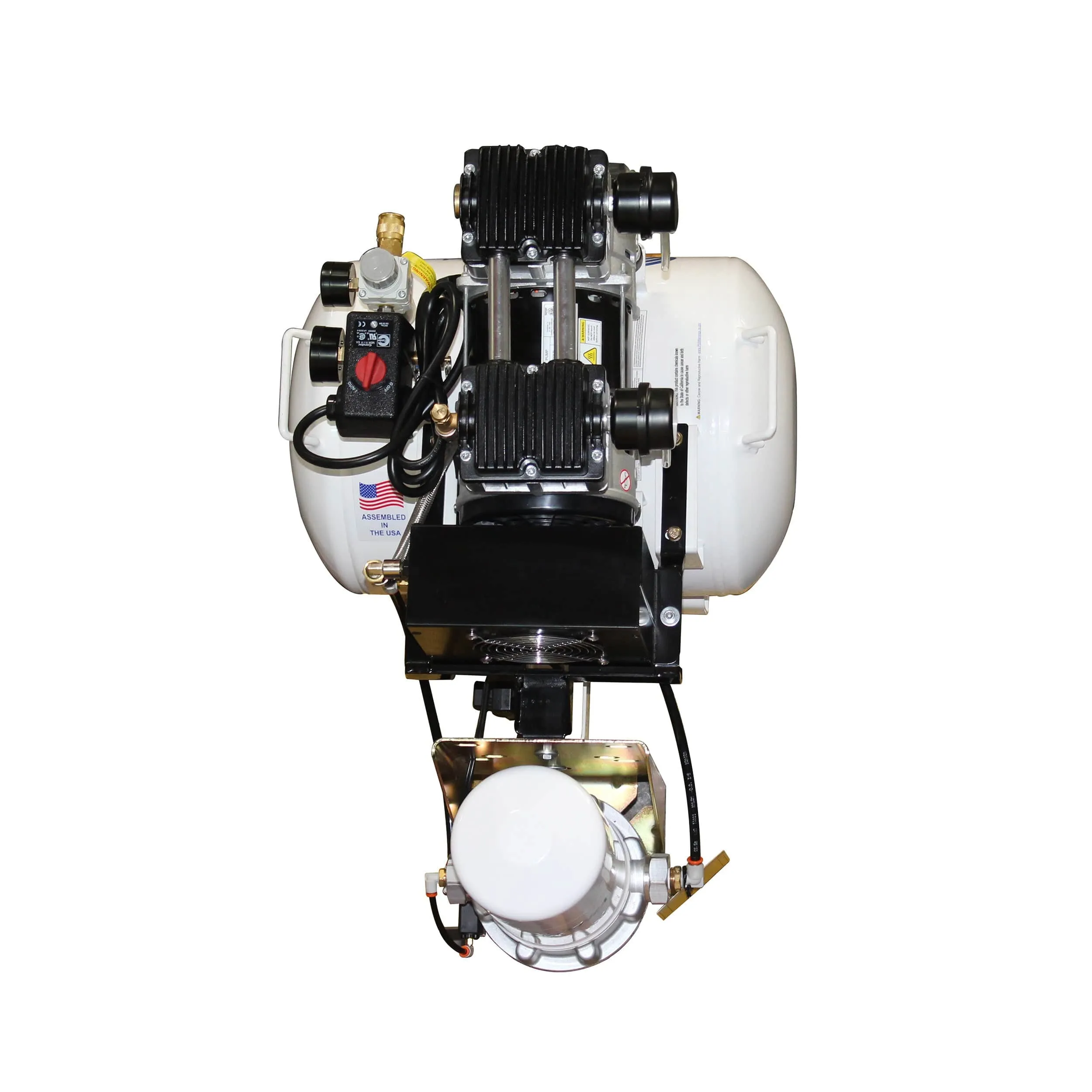 2HP 220V 10 Gallon Oil-Free Steel Tank Air Compressor with Air Drying System