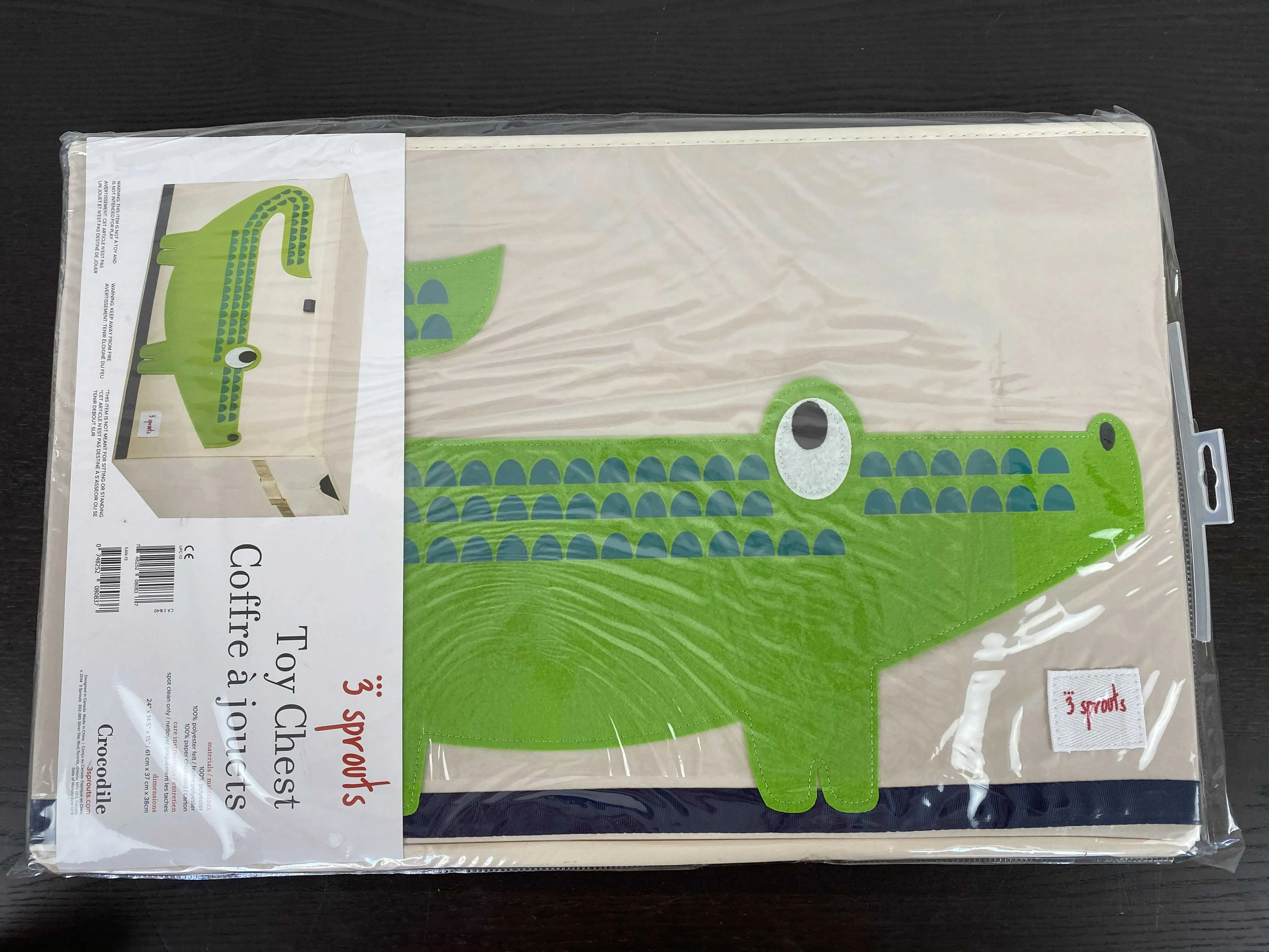 3 Sprouts Toy Chest, Crocodile