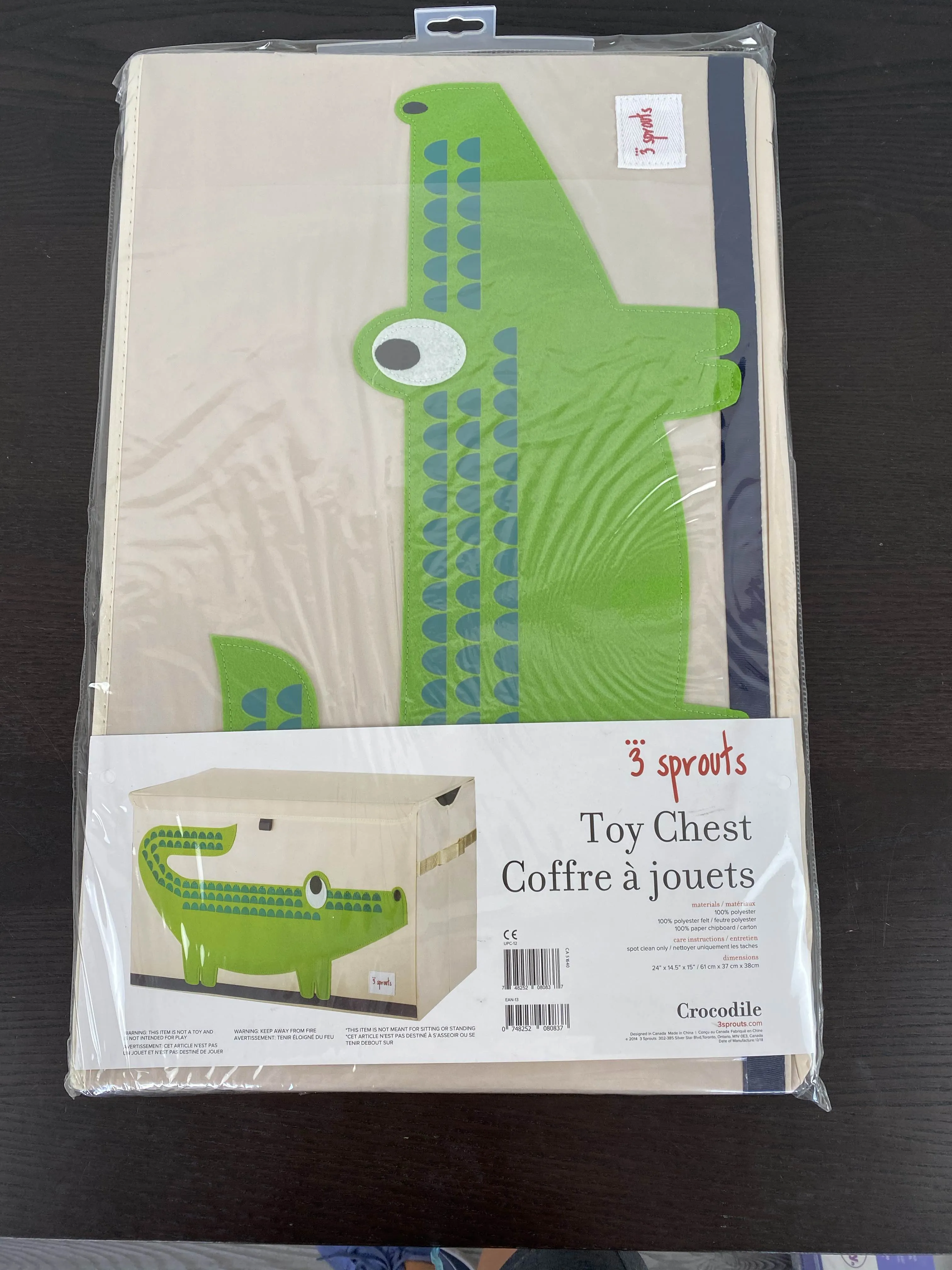 3 Sprouts Toy Chest, Crocodile