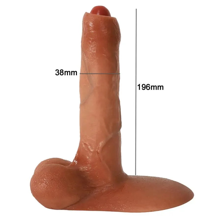 7.7 Inches Realistic Suction Cup Foreskin Dildo