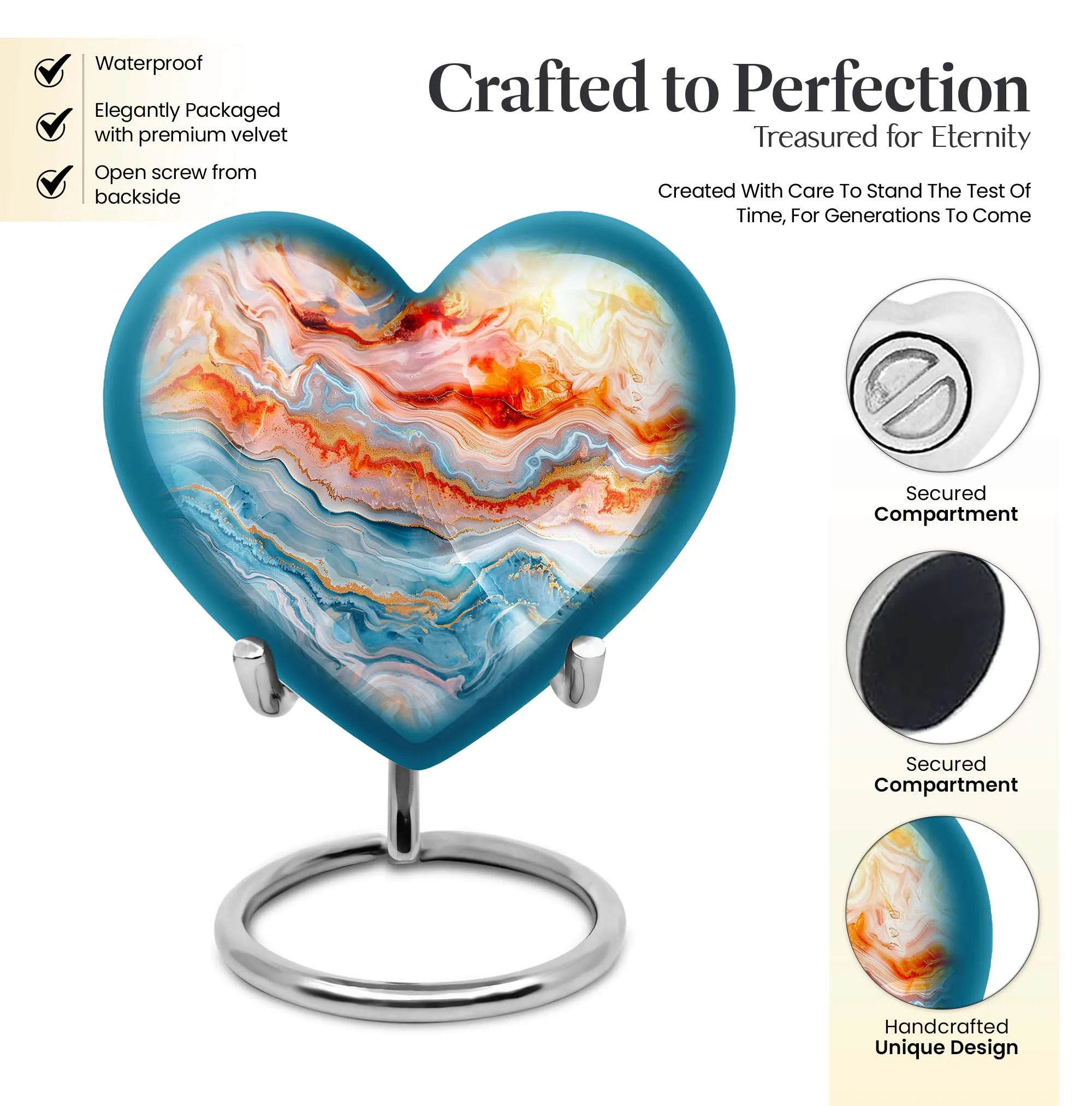Abstract Elegance: Large Memorial Urn, Tribute for Adults