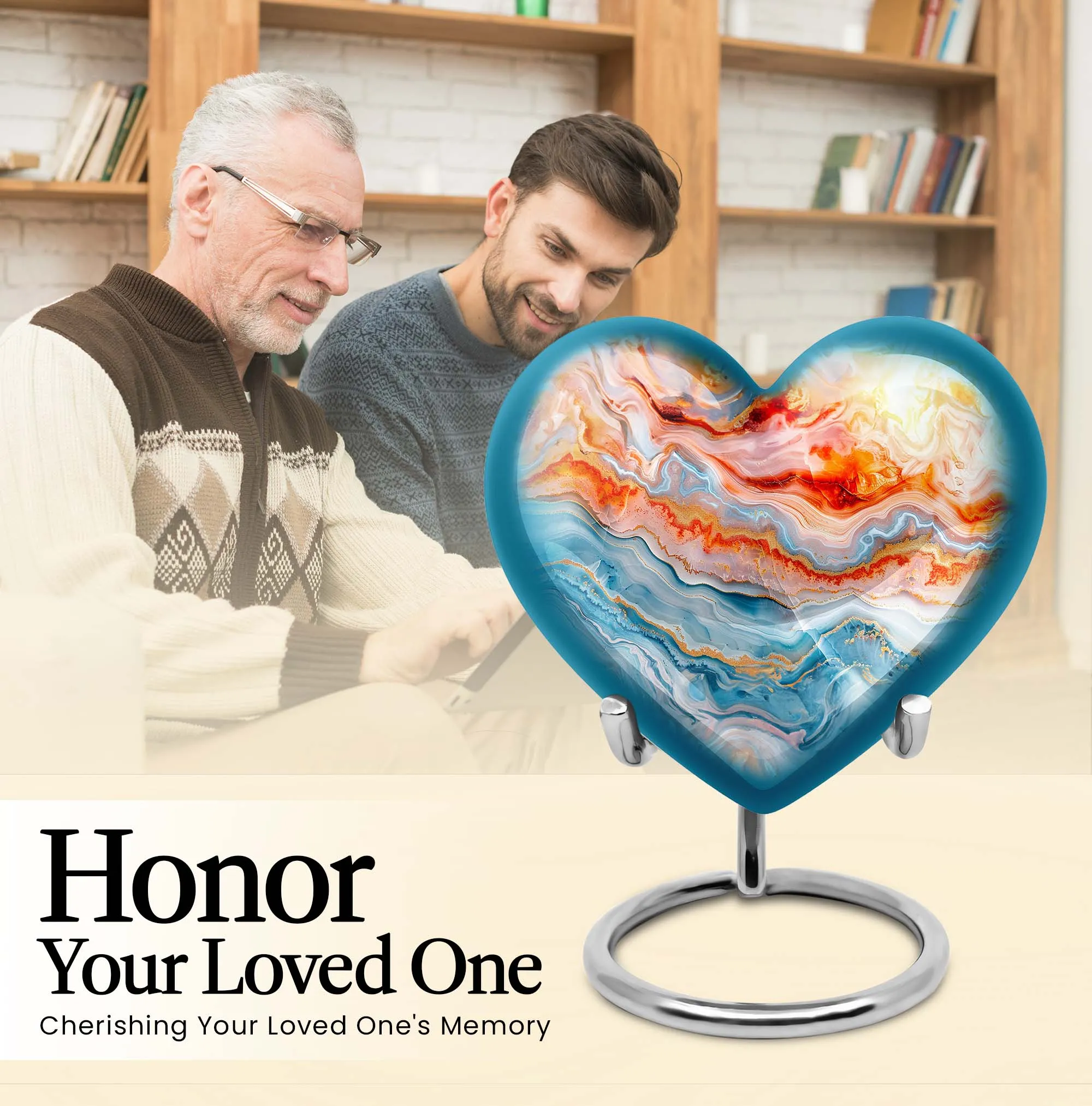 Abstract Elegance: Large Memorial Urn, Tribute for Adults