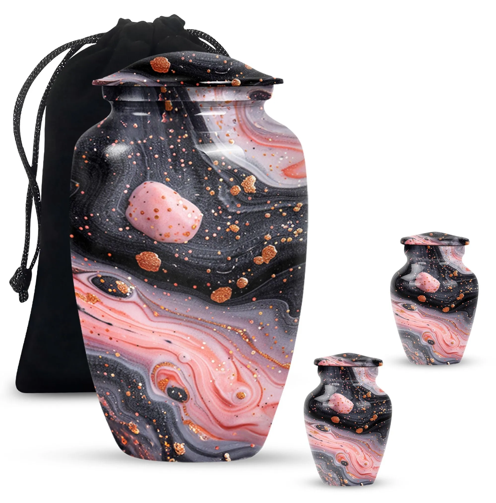 Abstract Human Cremation Urn for Storing Human Ashes
