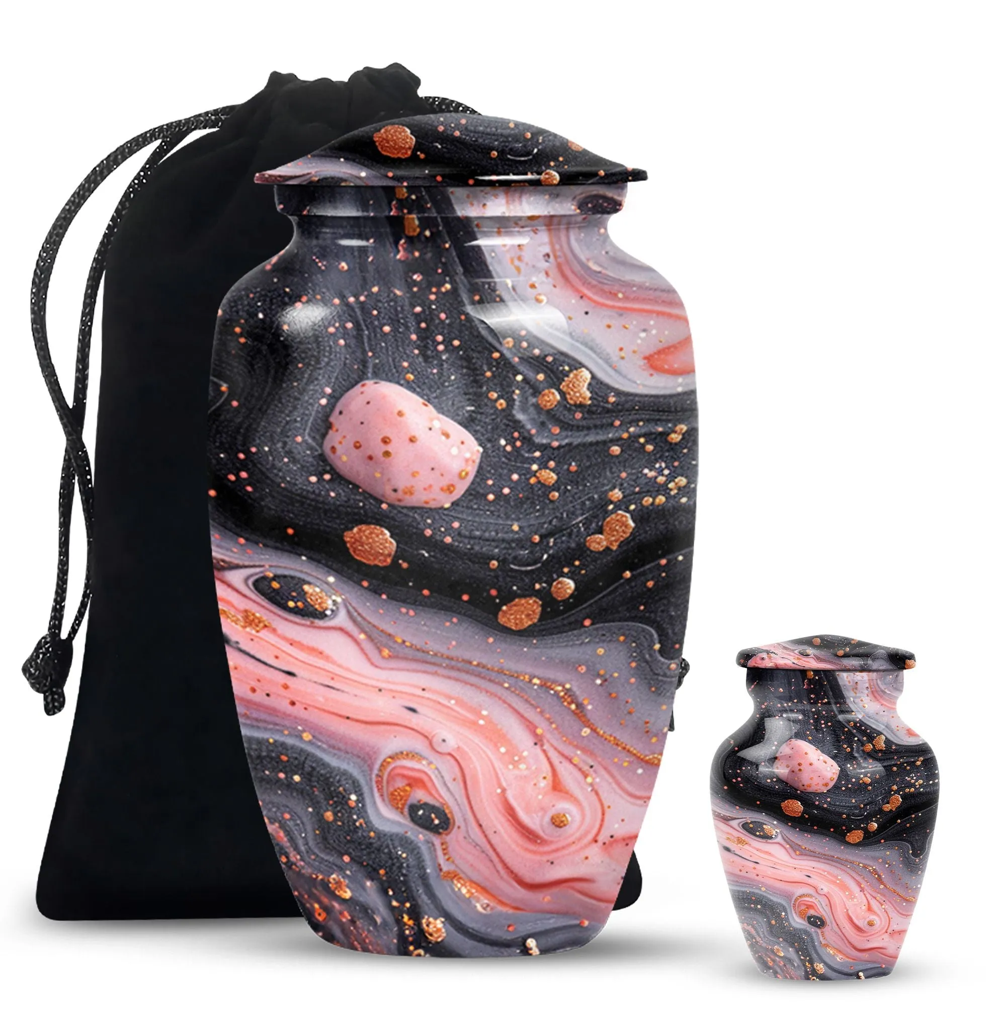 Abstract Human Cremation Urn for Storing Human Ashes