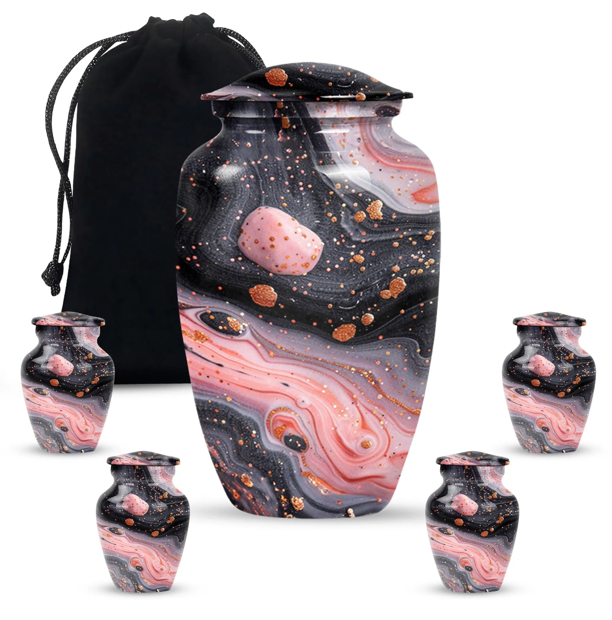 Abstract Human Cremation Urn for Storing Human Ashes