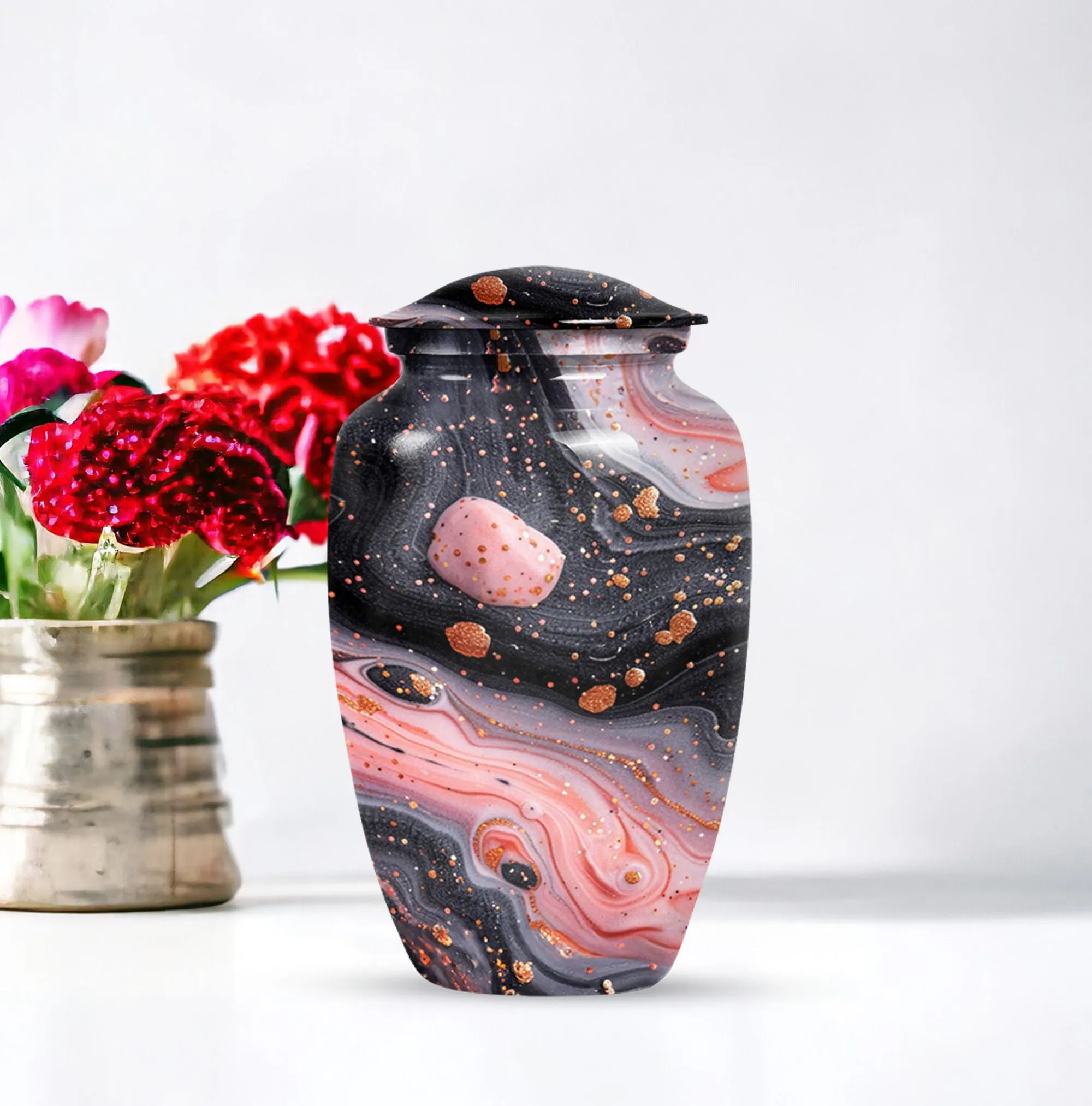 Abstract Human Cremation Urn for Storing Human Ashes