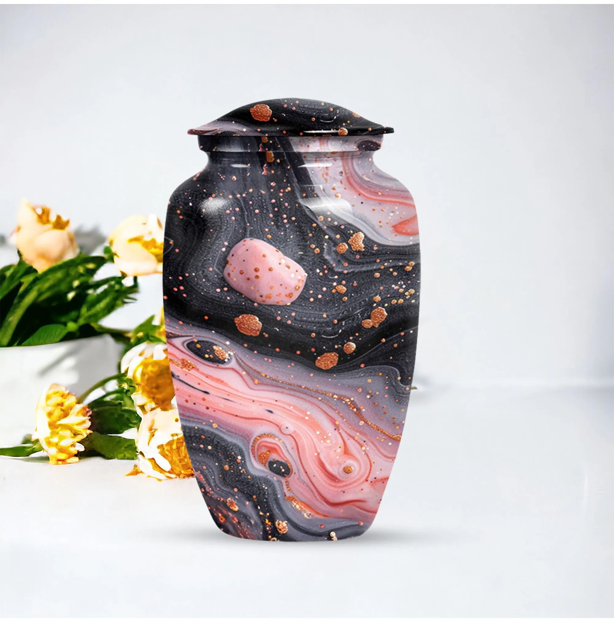 Abstract Human Cremation Urn for Storing Human Ashes