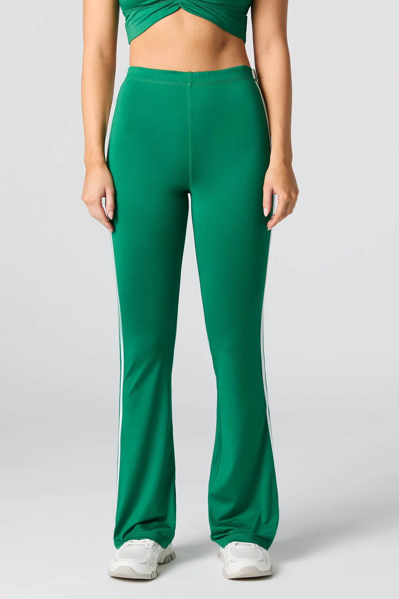 Active Contrast Striped Flare Legging