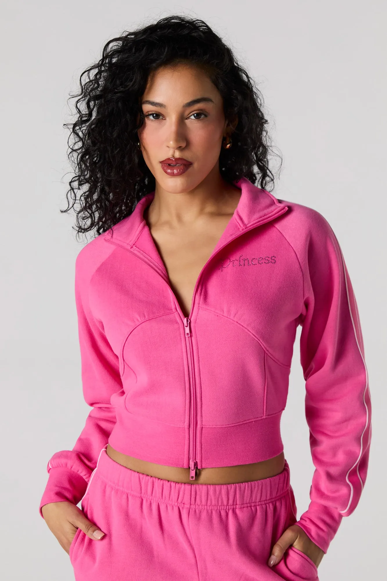 Active Mock Neck Zip-Up Sweatshirt