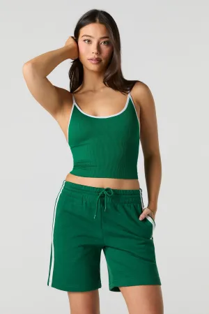 Active Side Striped Fleece Short