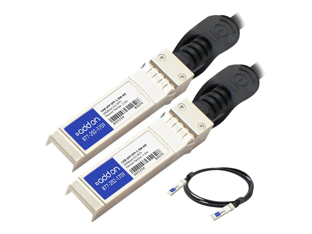 AddOn - 10GBase direct attach cable - SFP  (M) to SFP  (M) - 5 ft - twinaxial - passive CAB-SFP-SFP-1-5M-AO