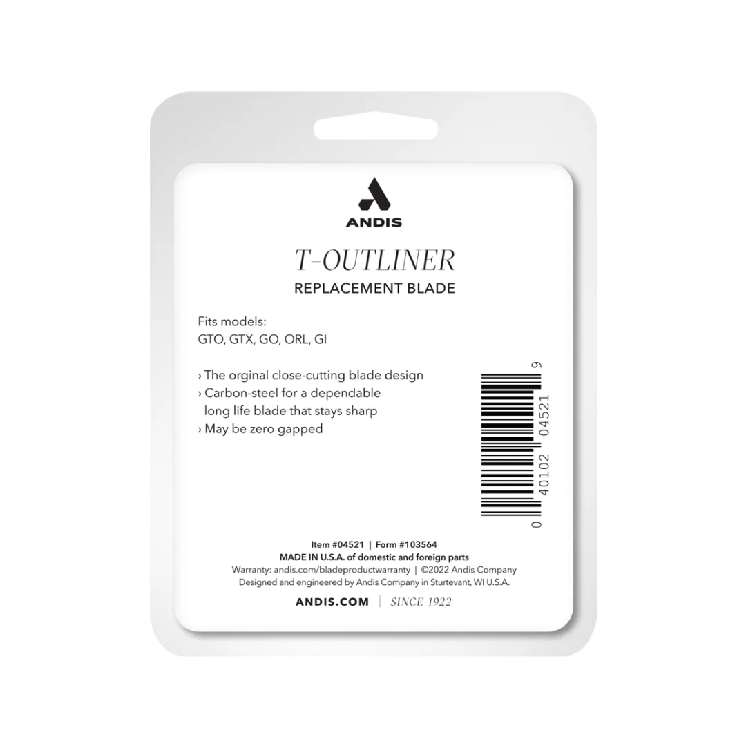 Andis Professional T-Outliner Carbon Steel Replacement Blade [04521]