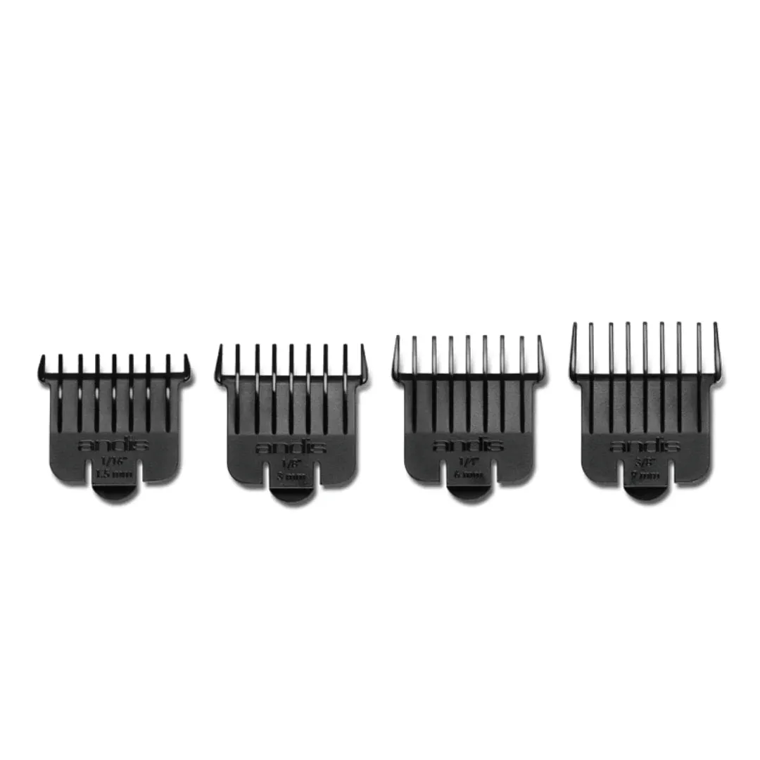 Andis Set of Four Clipper Attachment Combs- Size: 1/16. 1/8. 1/4 and 3/8