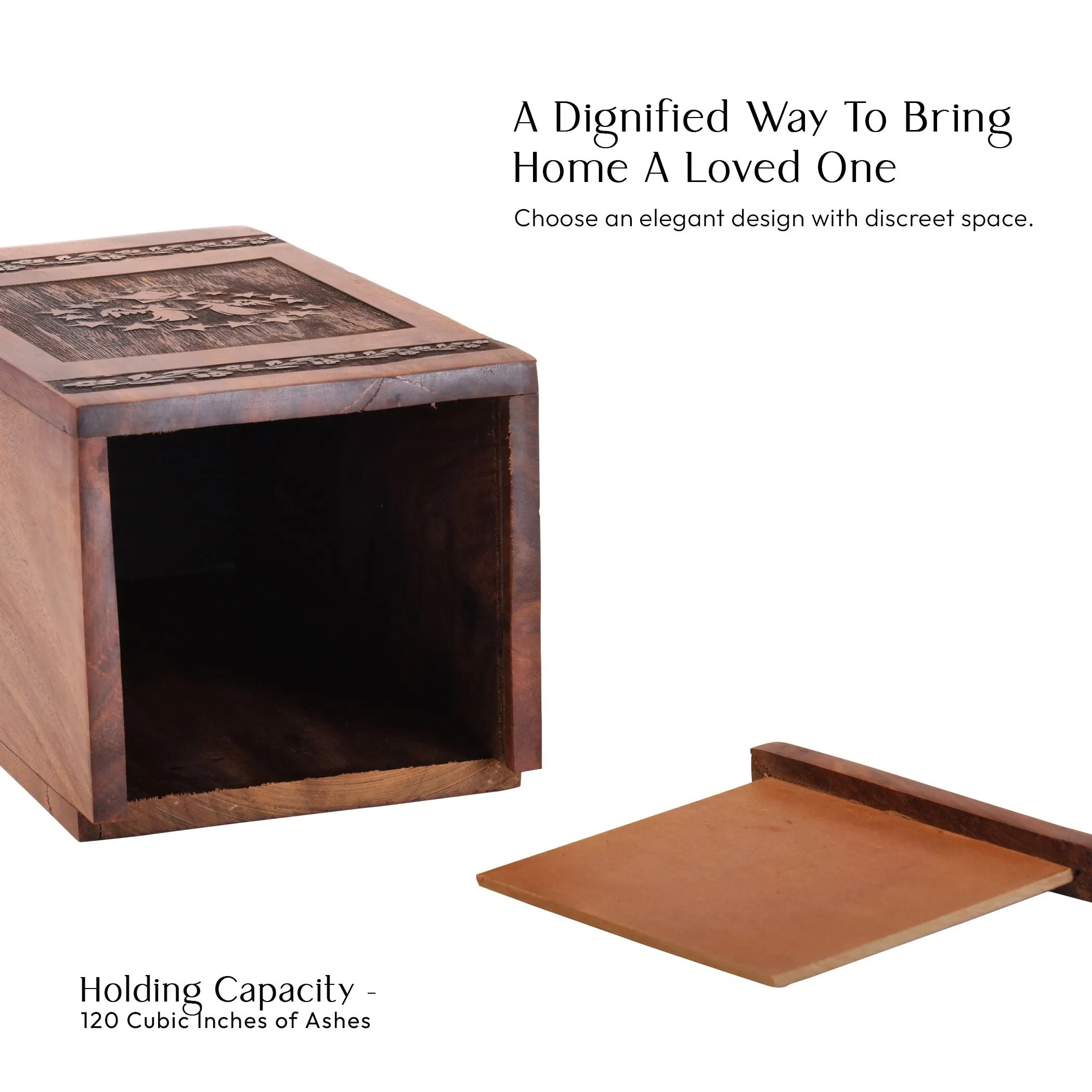 Angel and Wood Urns - Perfect Cremation Keepsake for Mom's Ashes