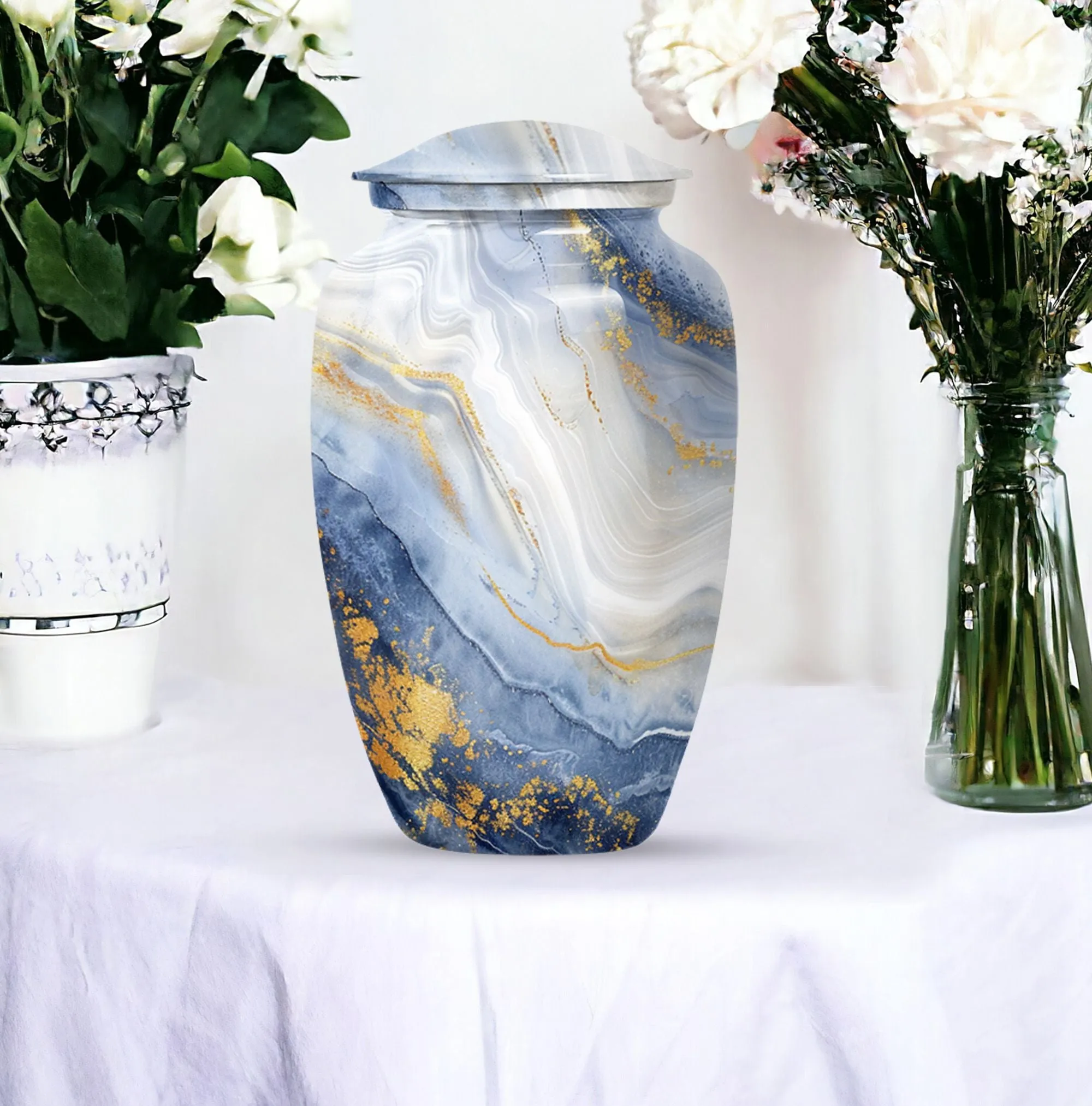 Artistic Design Memorial Tribute: Majestic Abstract Urn for Ashes