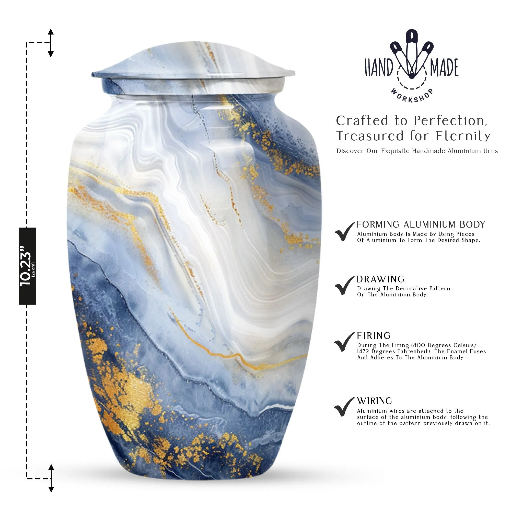 Artistic Design Memorial Tribute: Majestic Abstract Urn for Ashes