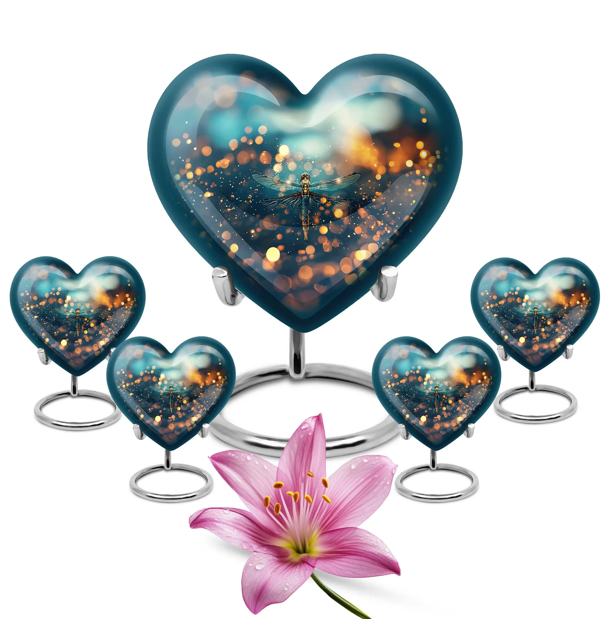 Artistic Dragonfly Tribute: Heartfelt Large Memorial Cremation Urn
