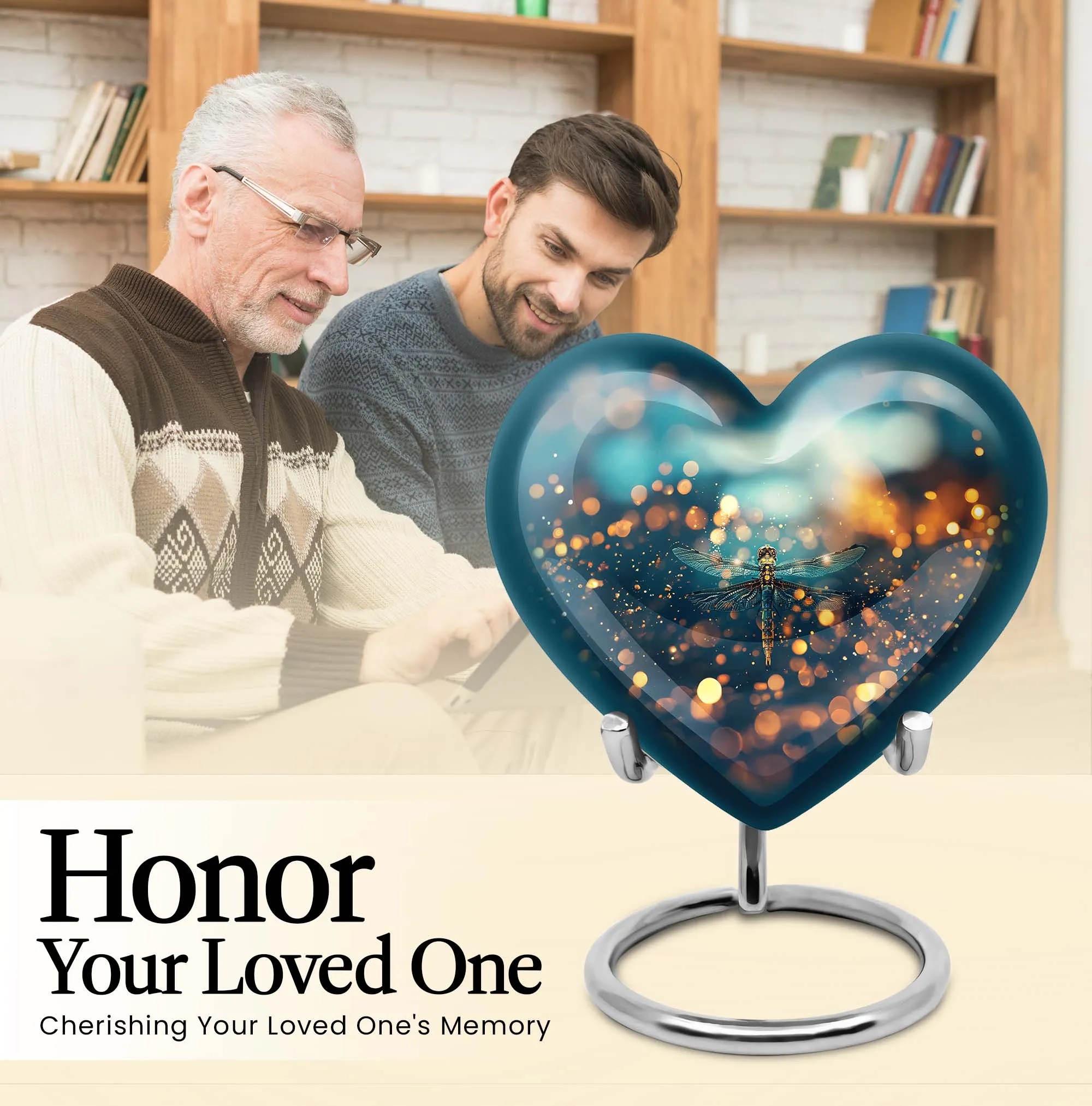 Artistic Dragonfly Tribute: Heartfelt Large Memorial Cremation Urn