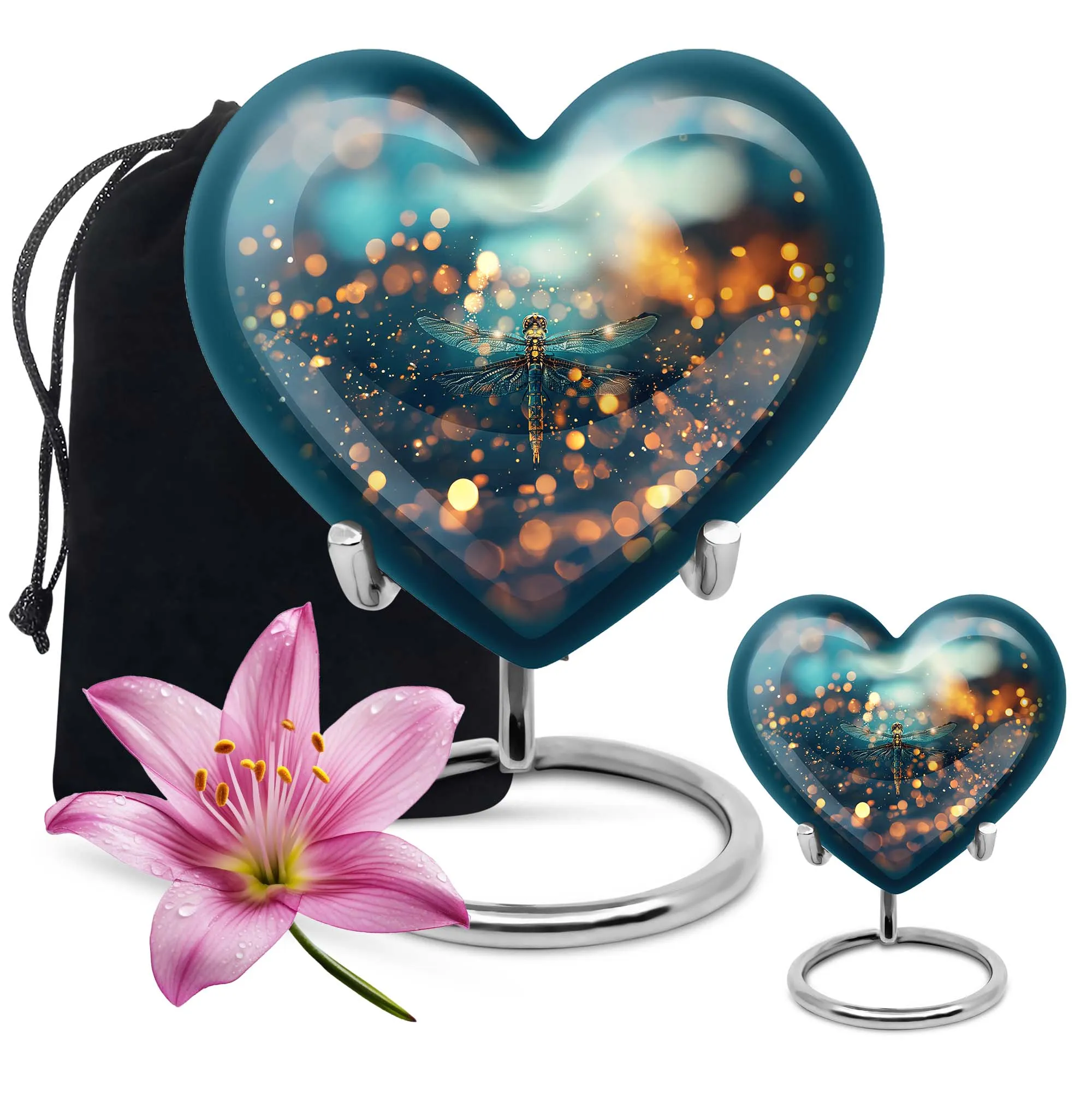 Artistic Dragonfly Tribute: Heartfelt Large Memorial Cremation Urn