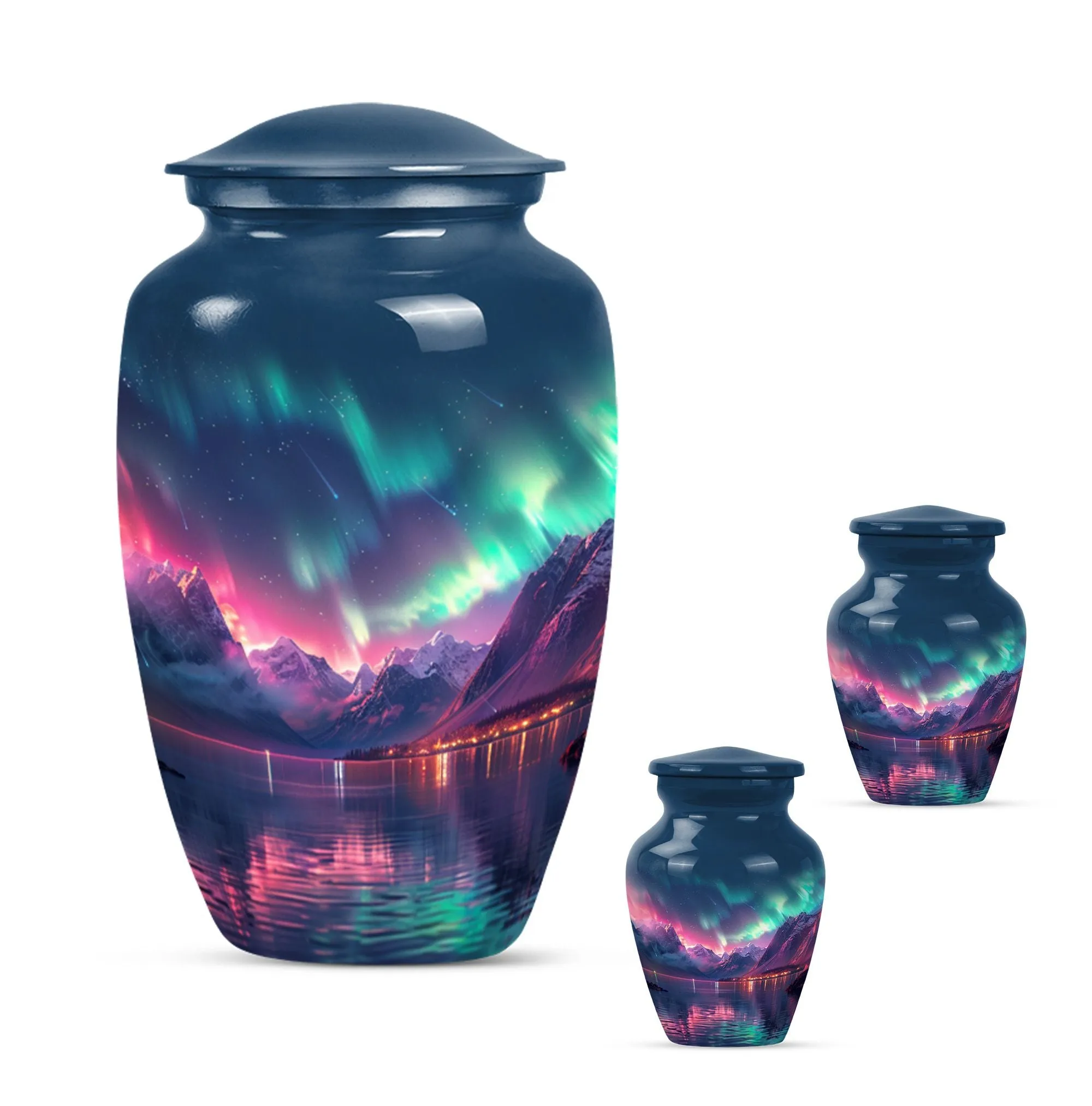 Aurora Borealis Cremation Urns For Ashes Medium Memorial & Funeral Urn