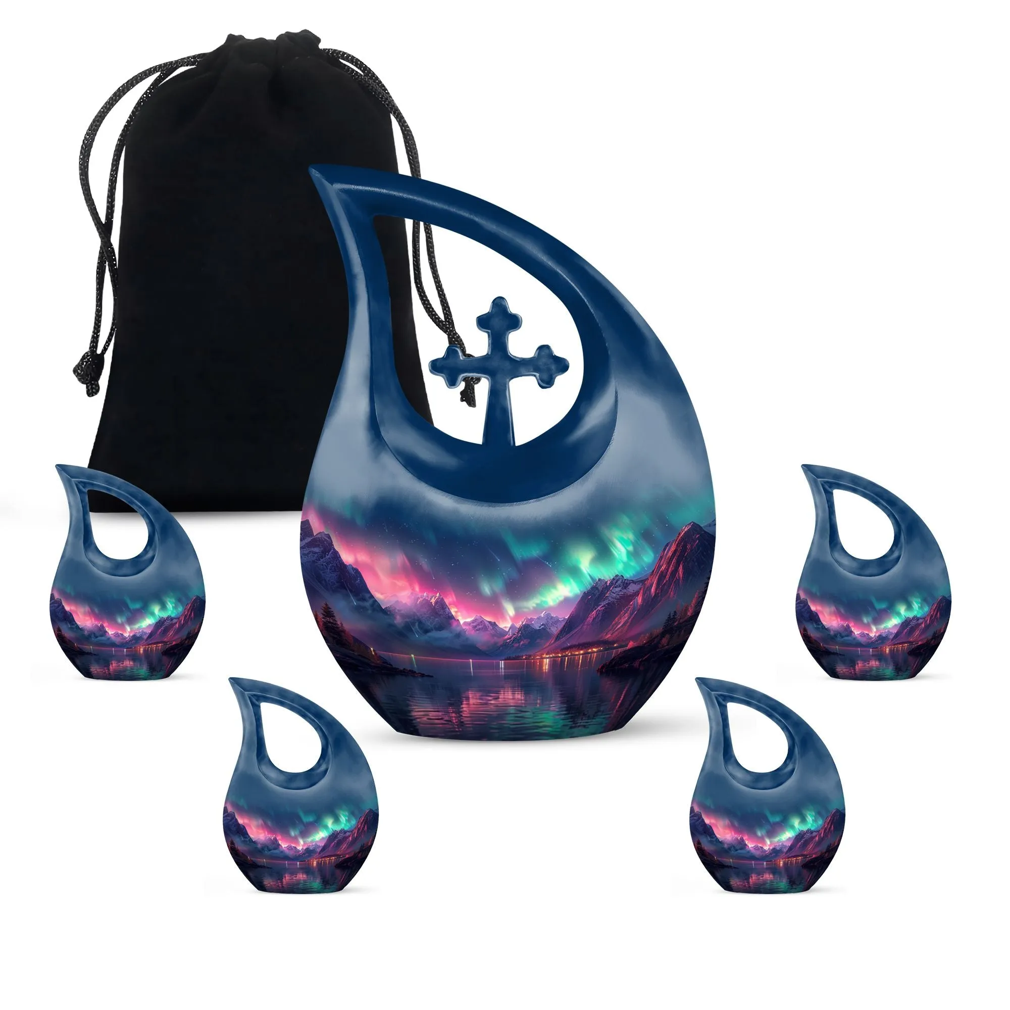 Aurora Borealis Cremation Urns For Ashes Medium Memorial & Funeral Urn