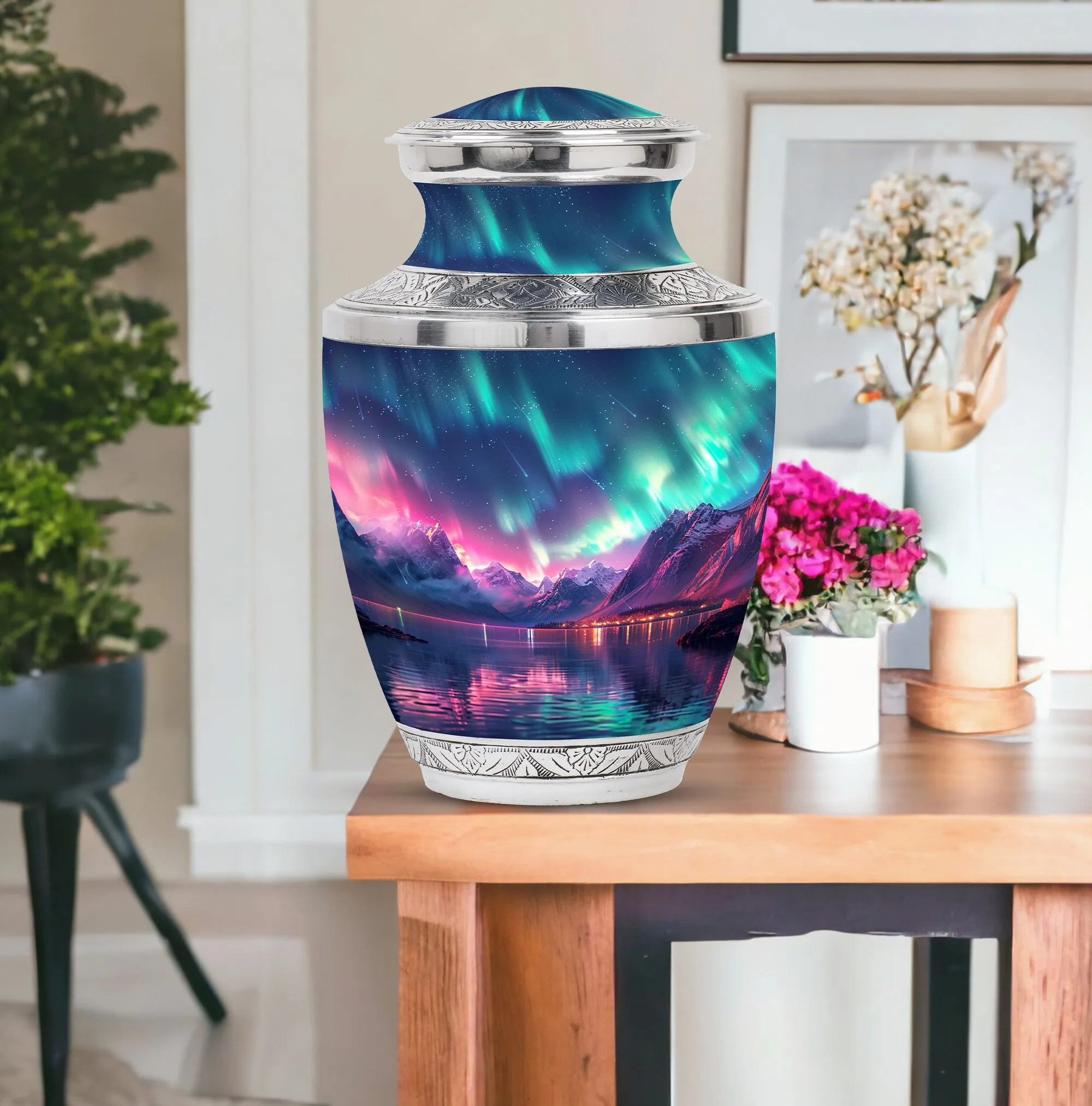 Aurora Borealis Cremation Urns For Ashes Medium Memorial & Funeral Urn