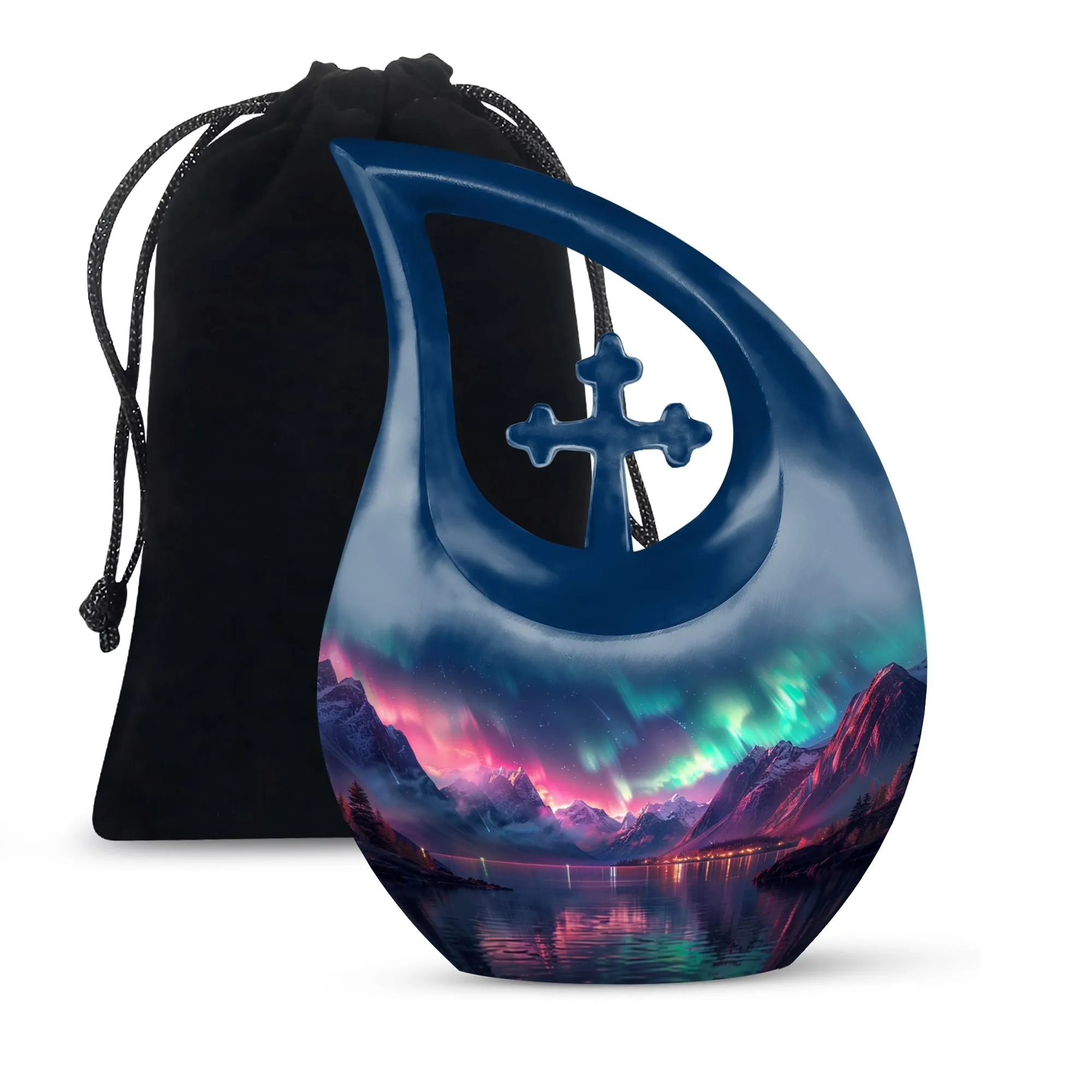 Aurora Borealis Cremation Urns For Ashes Medium Memorial & Funeral Urn