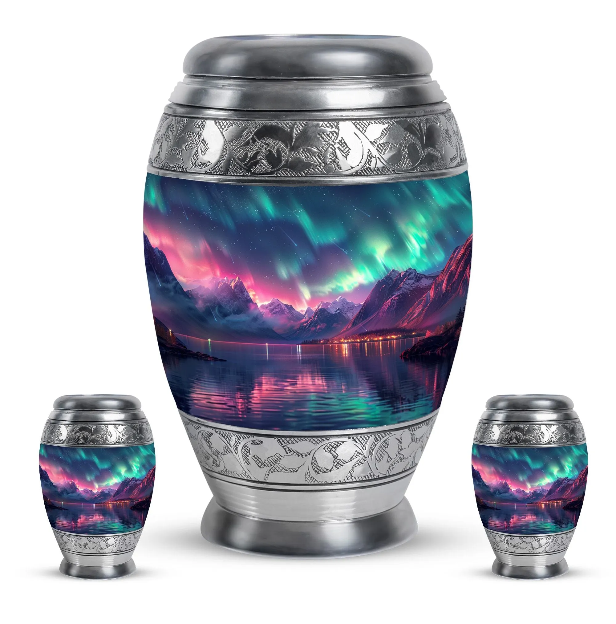 Aurora Borealis Cremation Urns For Ashes Medium Memorial & Funeral Urn