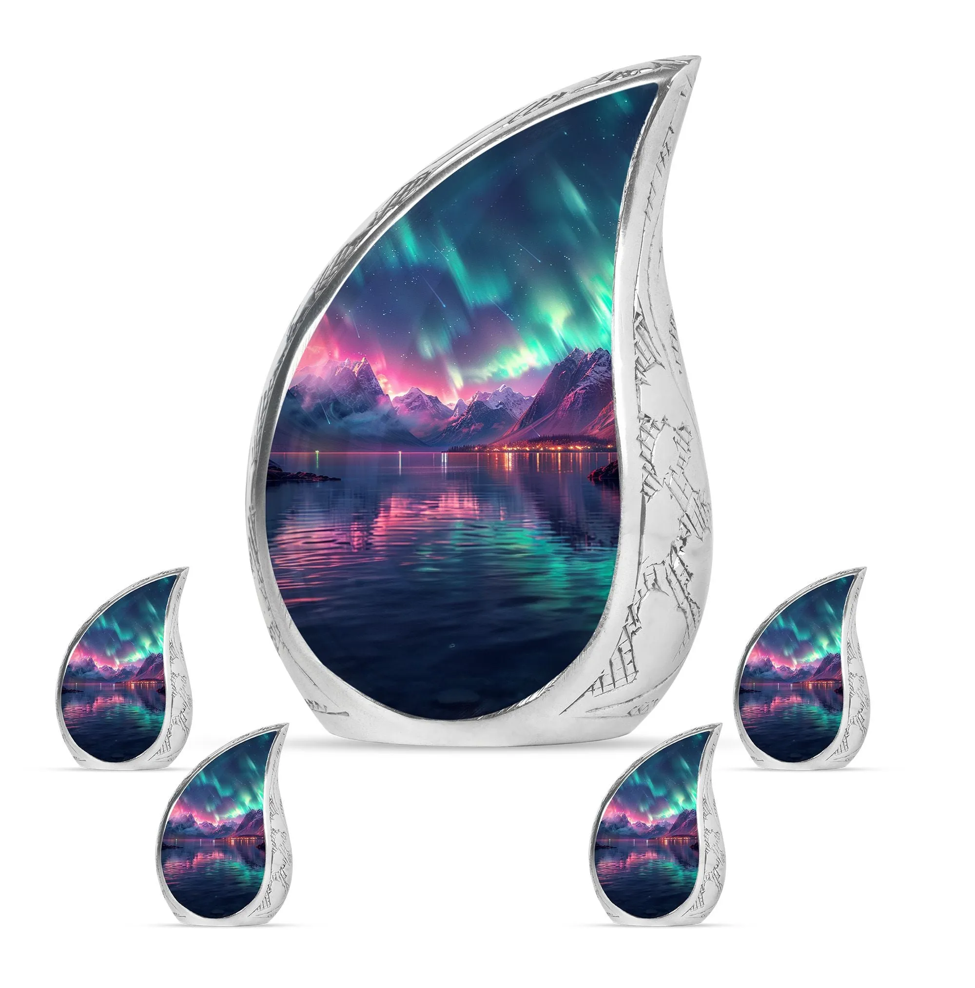 Aurora Borealis Cremation Urns For Ashes Medium Memorial & Funeral Urn