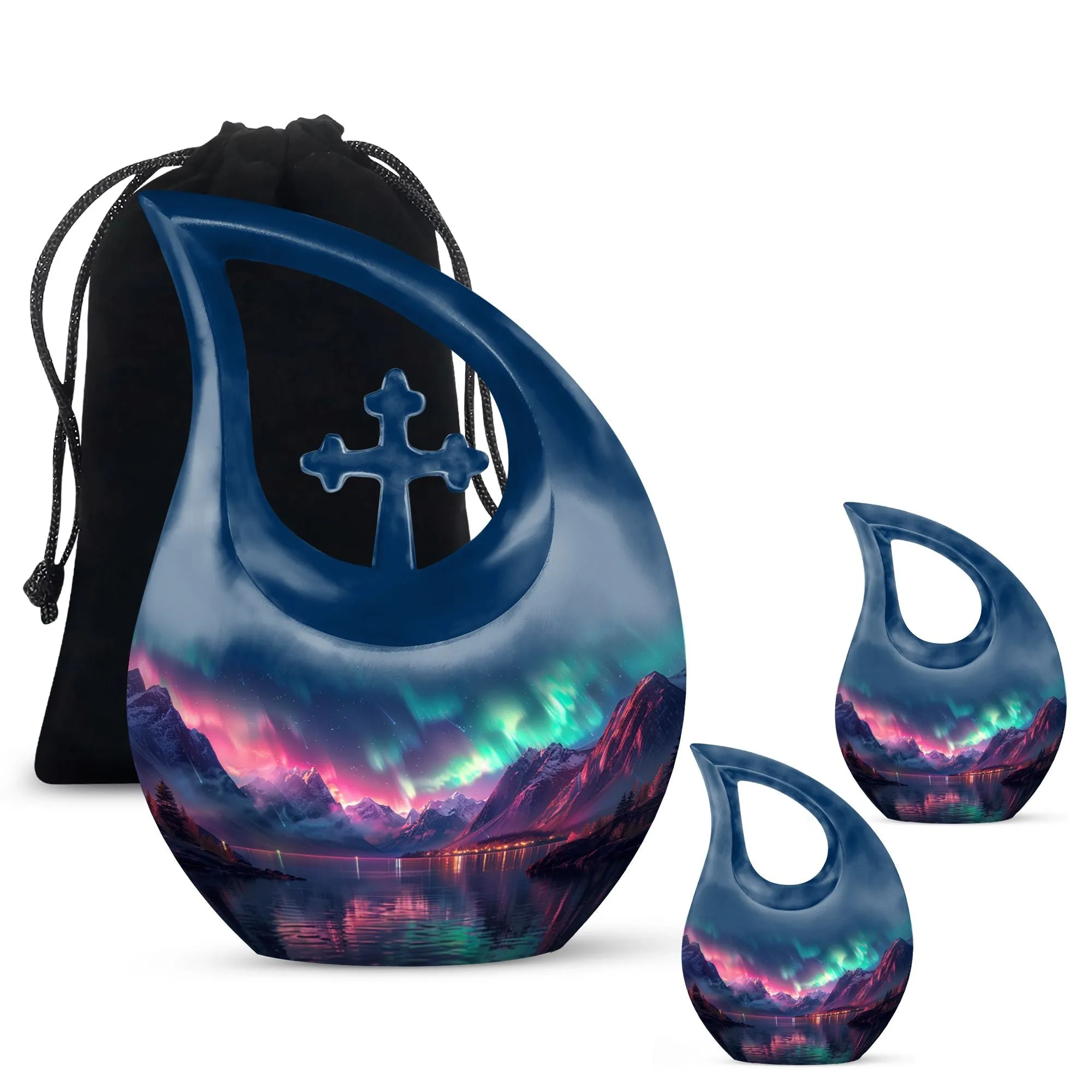 Aurora Borealis Cremation Urns For Ashes Medium Memorial & Funeral Urn