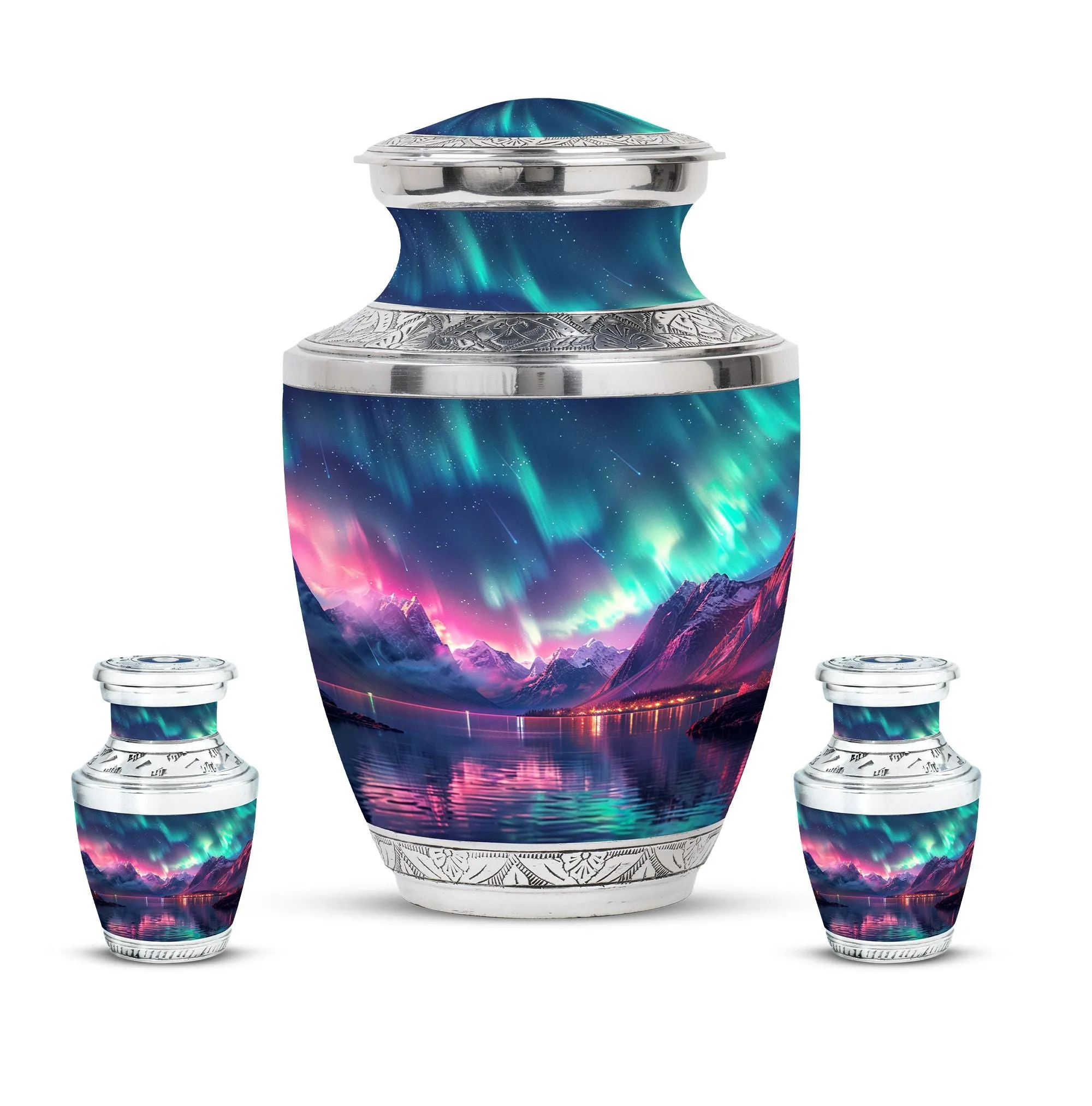 Aurora Borealis Cremation Urns For Ashes Medium Memorial & Funeral Urn