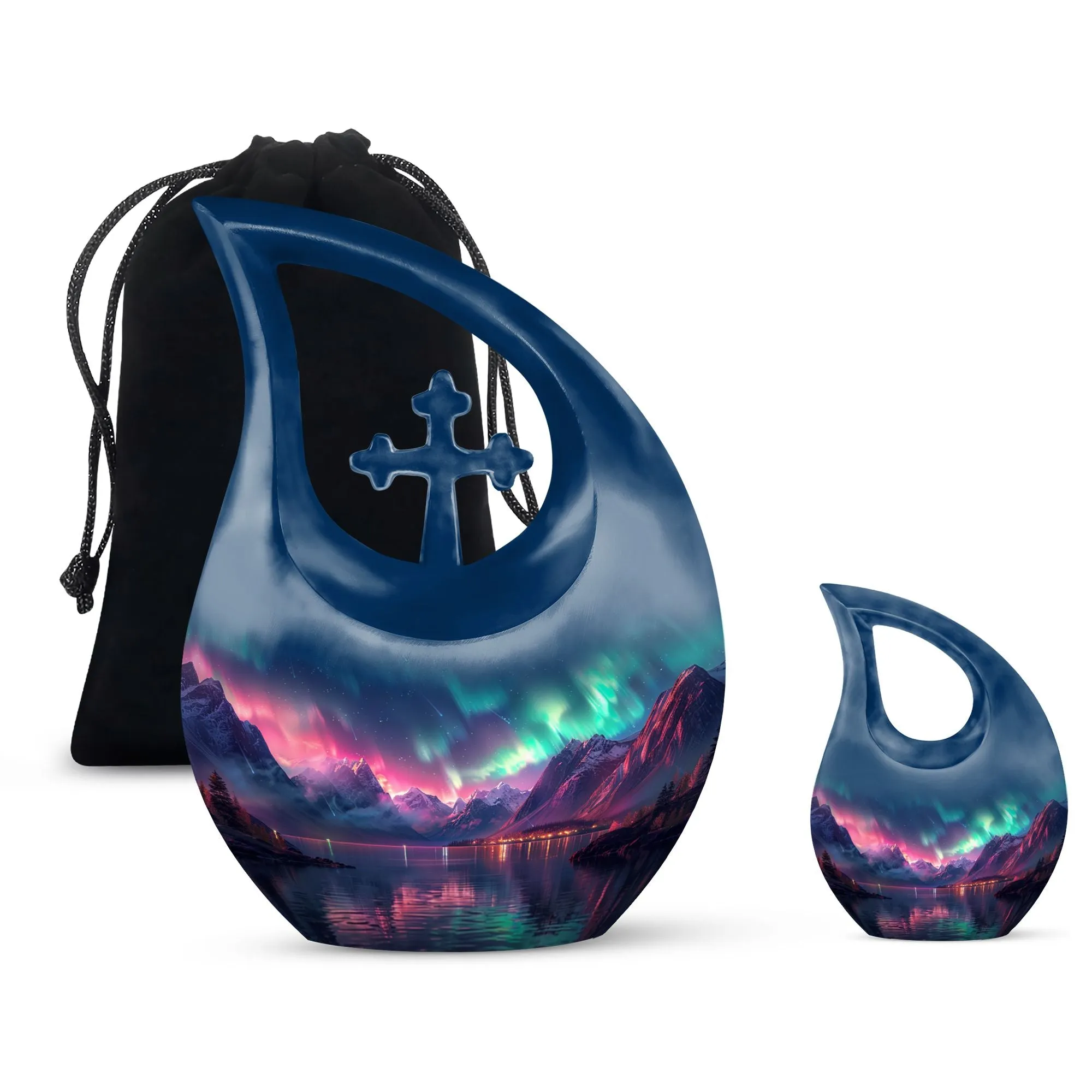 Aurora Borealis Cremation Urns For Ashes Medium Memorial & Funeral Urn