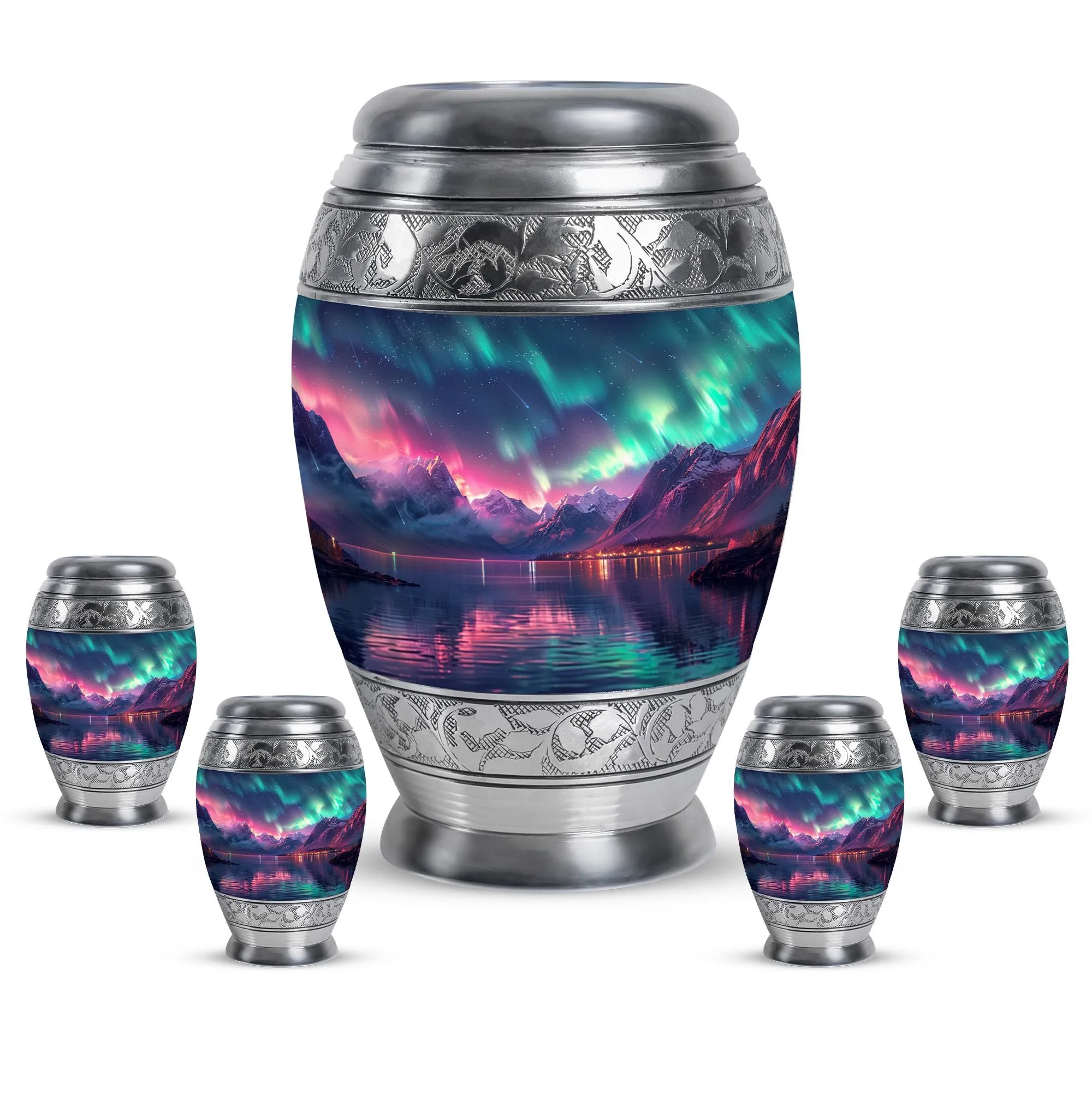 Aurora Borealis Cremation Urns For Ashes Medium Memorial & Funeral Urn