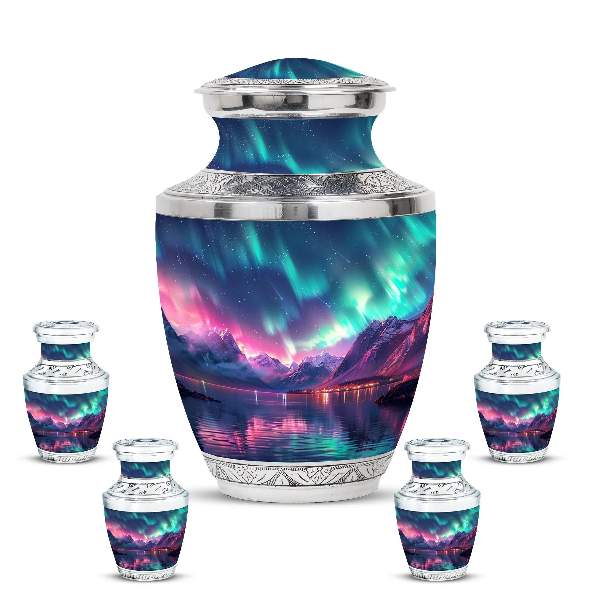 Aurora Borealis Cremation Urns For Ashes Medium Memorial & Funeral Urn