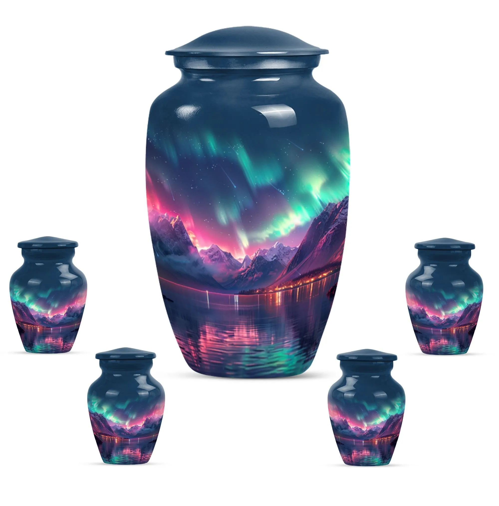 Aurora Borealis Cremation Urns For Ashes Medium Memorial & Funeral Urn