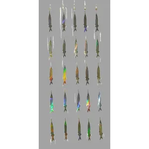 Ballyhoo Dredge Strips - 5 Reflective Bait Fish Teasers (5 Pack)