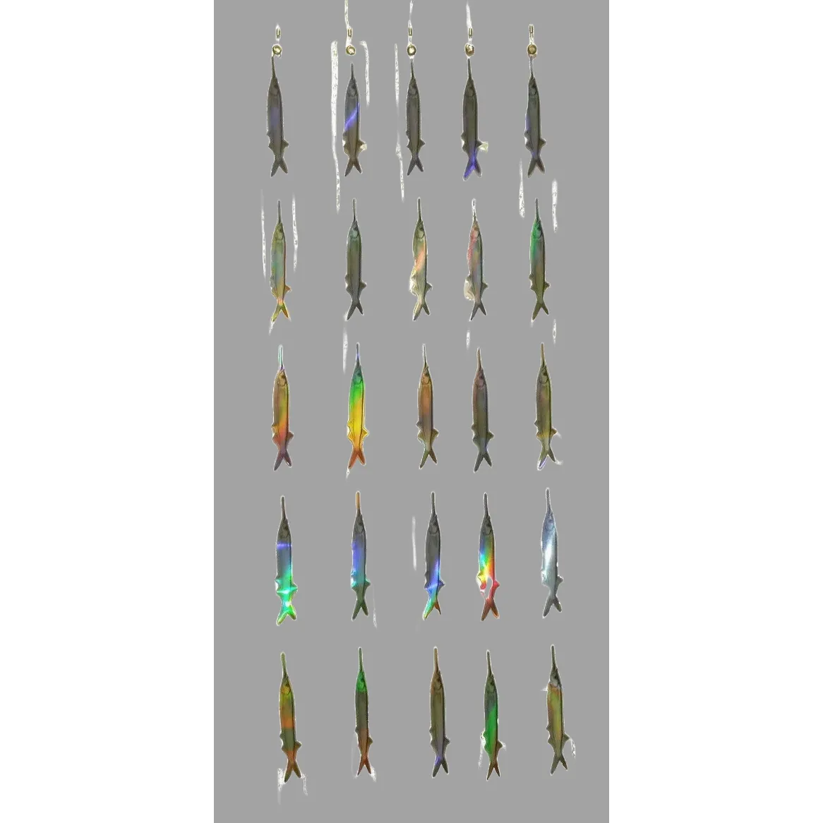 Ballyhoo Dredge Strips - 5 Reflective Bait Fish Teasers (5 Pack)