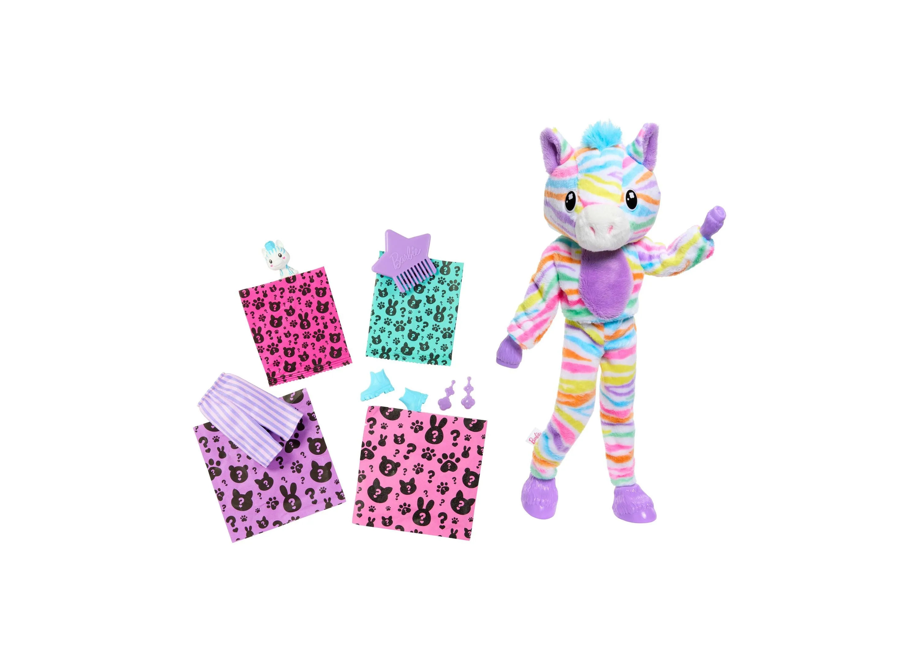 Barbie Cutie Reveal Zebra Doll - Color Dream Series with 10 Surprises