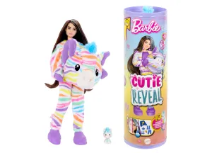 Barbie Cutie Reveal Zebra Doll - Color Dream Series with 10 Surprises