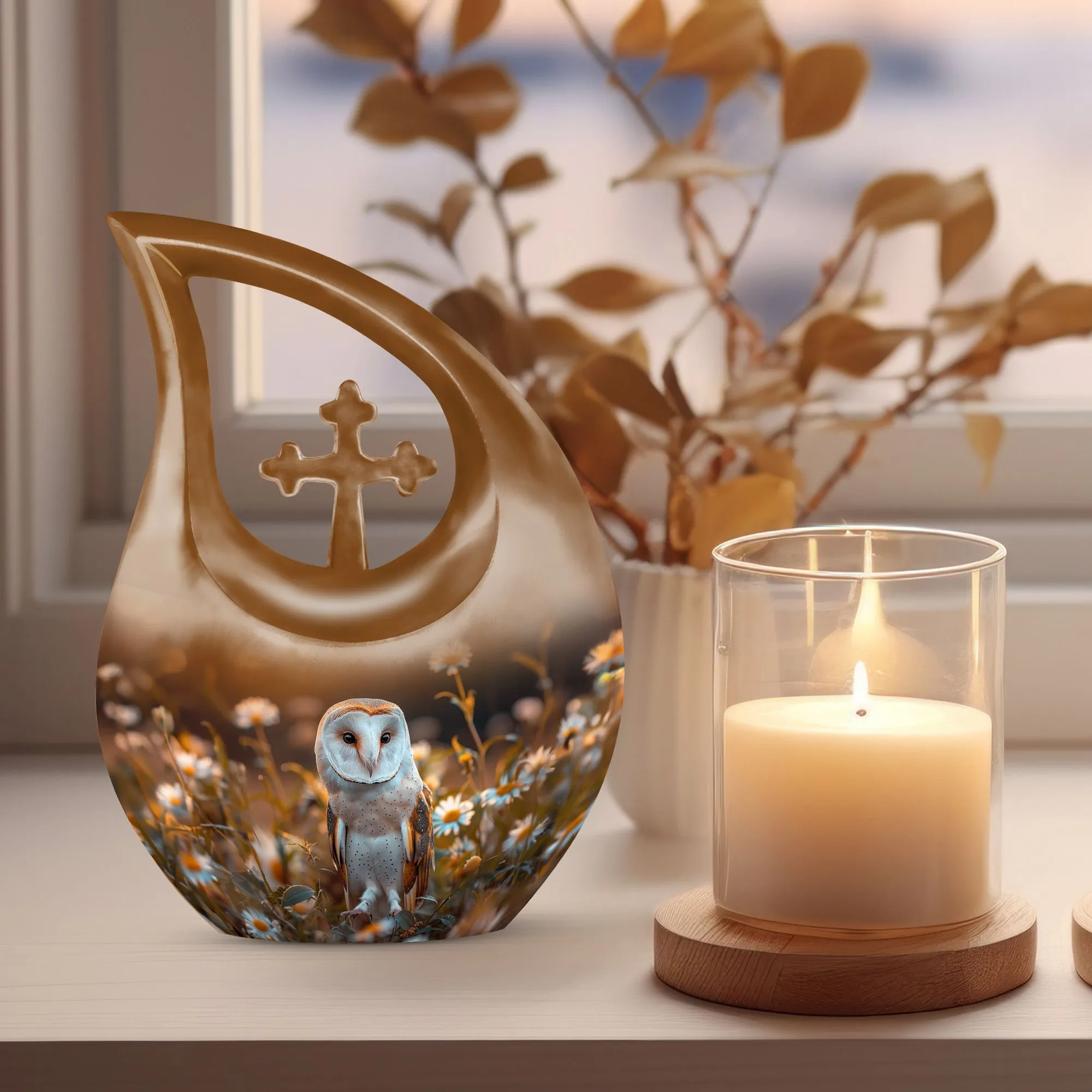 Barn Owl Urn: Perfect Memorials Cremation Urn For Human Ashes