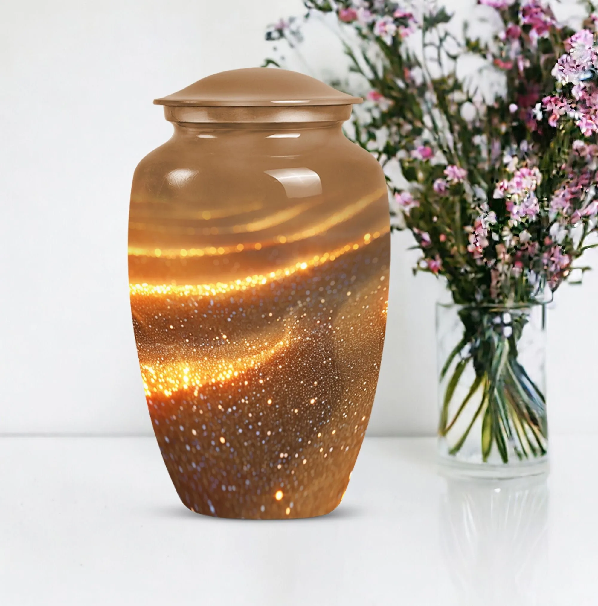 Beach Memories: Majestic Large Burial Urn for Women's Ashes