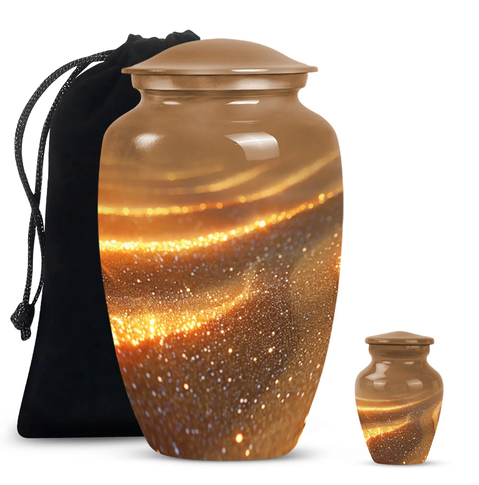 Beach Memories: Majestic Large Burial Urn for Women's Ashes