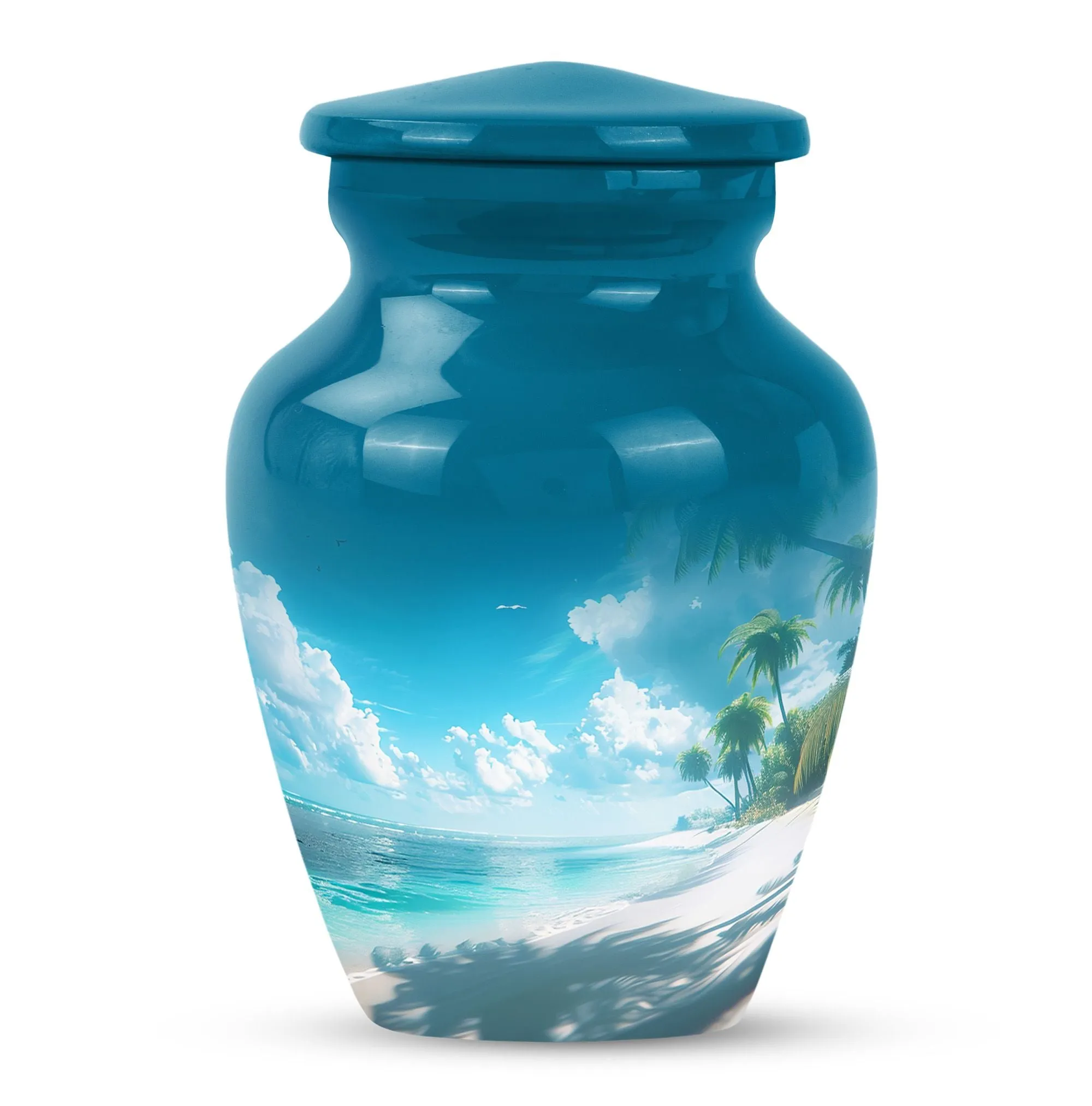 Beach Theme Urn Memorial Masterpiece - Ocean Beach Urn For Ashes