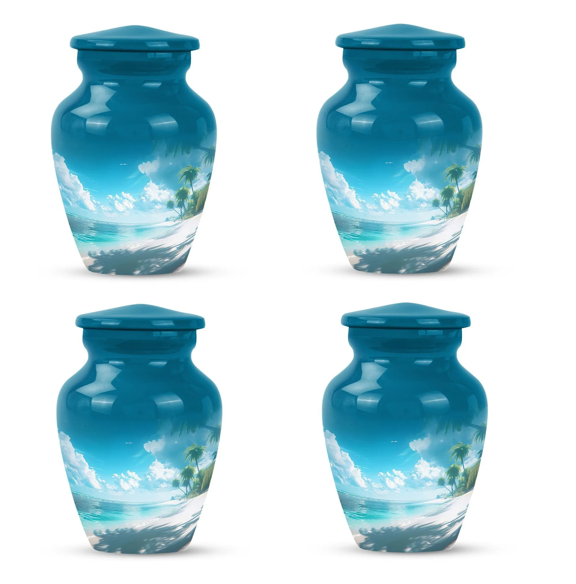 Beach Theme Urn Memorial Masterpiece - Ocean Beach Urn For Ashes