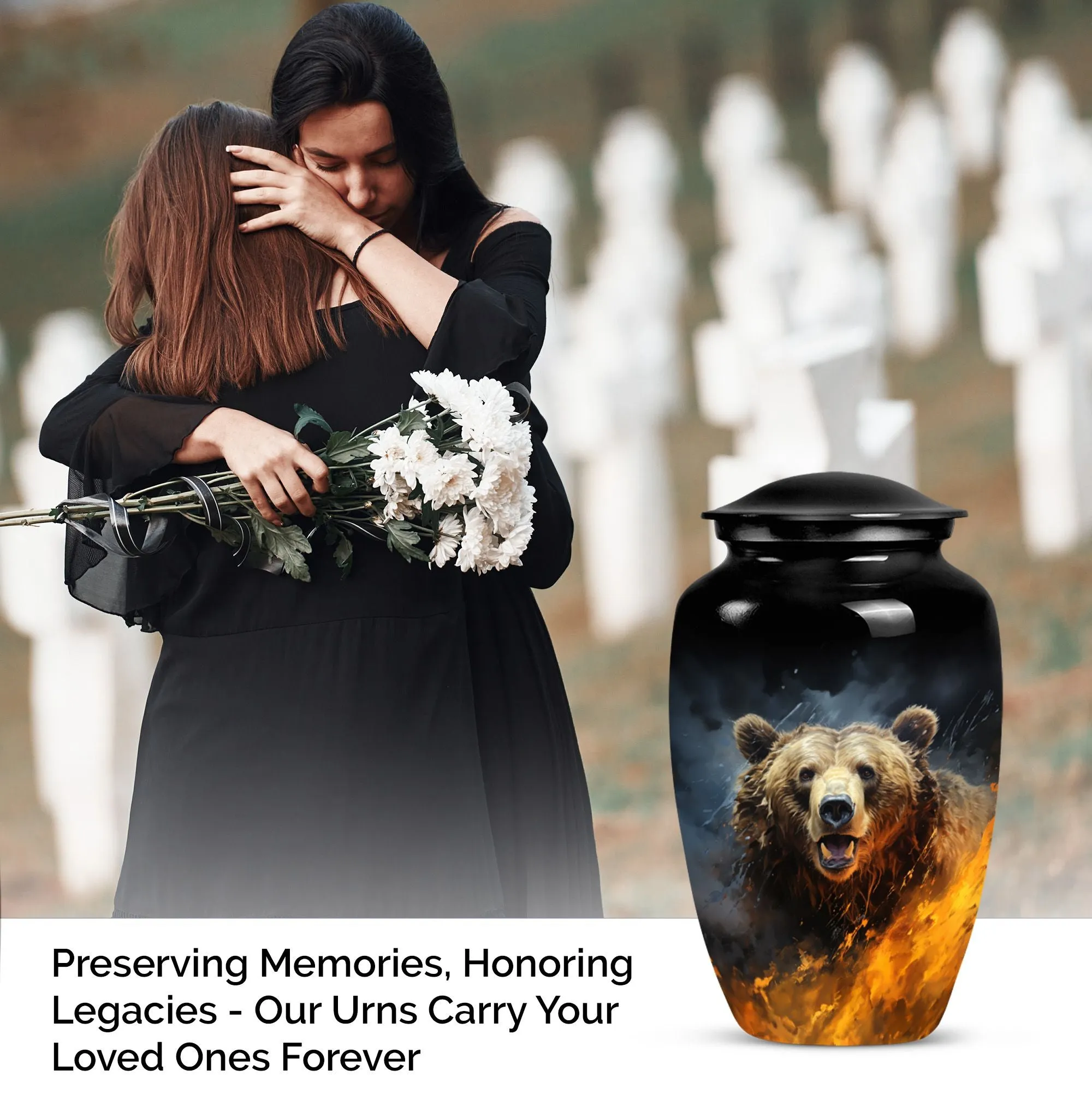 Bear Inspired Human Cremation Urn: A Memory Holder