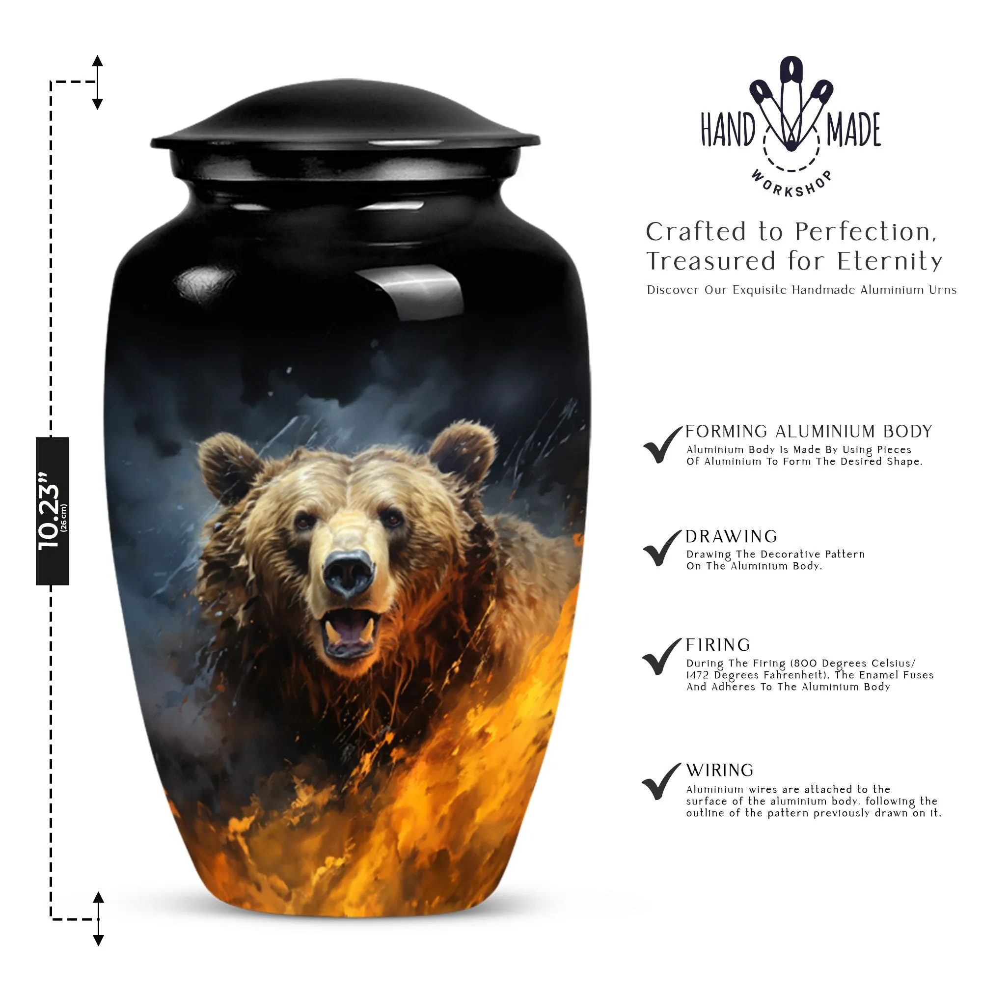 Bear Inspired Human Cremation Urn: A Memory Holder
